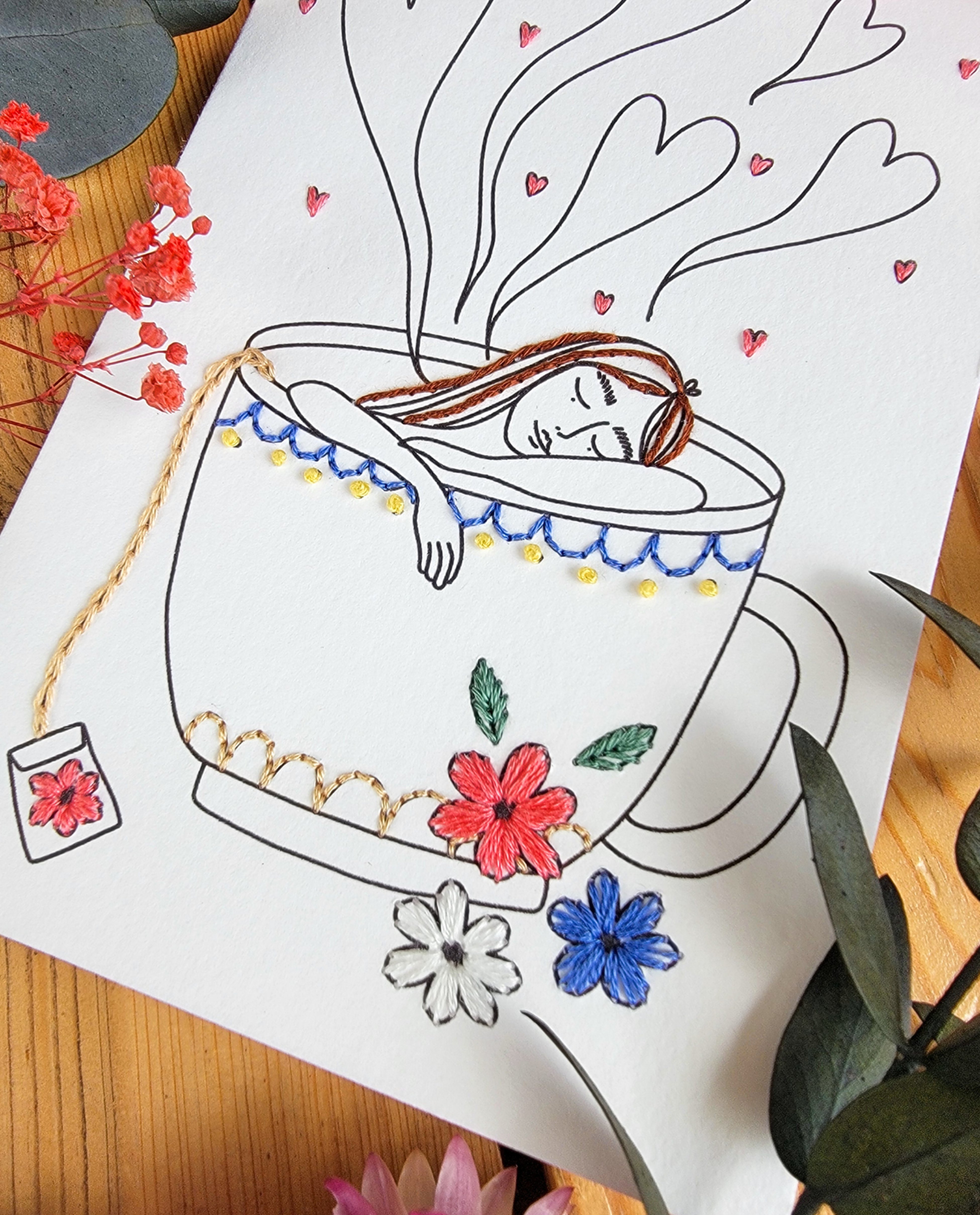 Kaart Borduren Thee