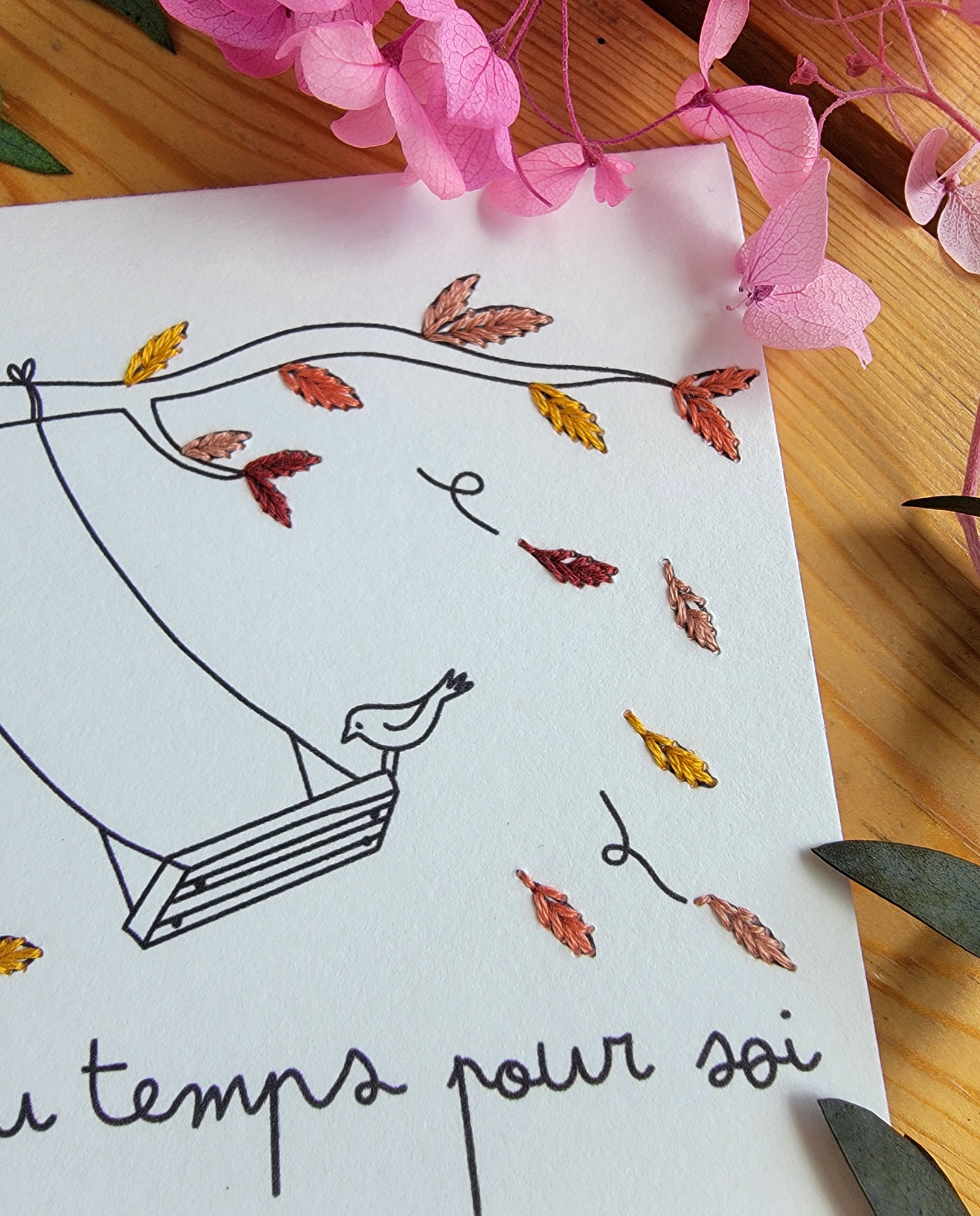 Embroidery Card: Stitch Some Time