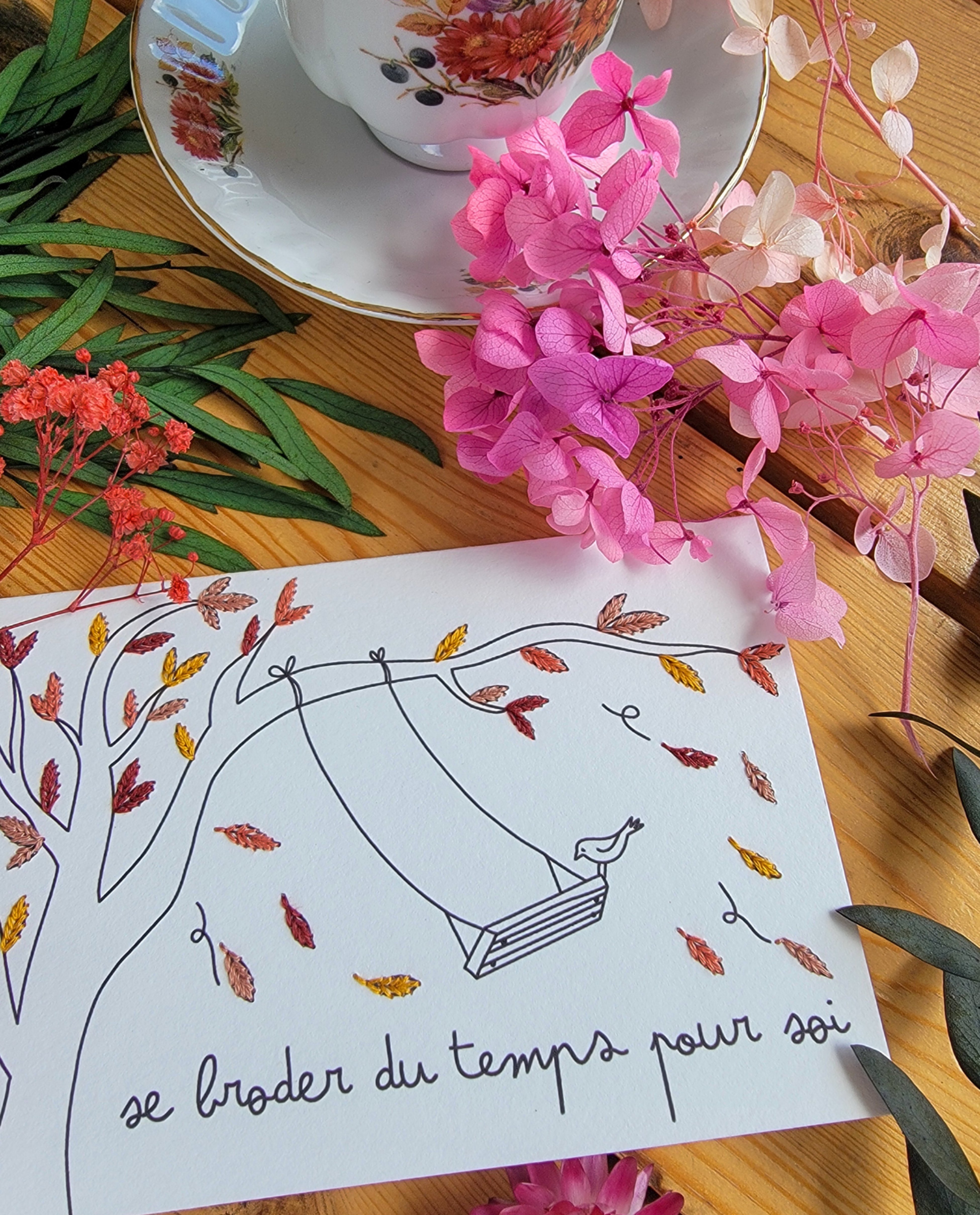 Embroidery Card: Stitch Some Time