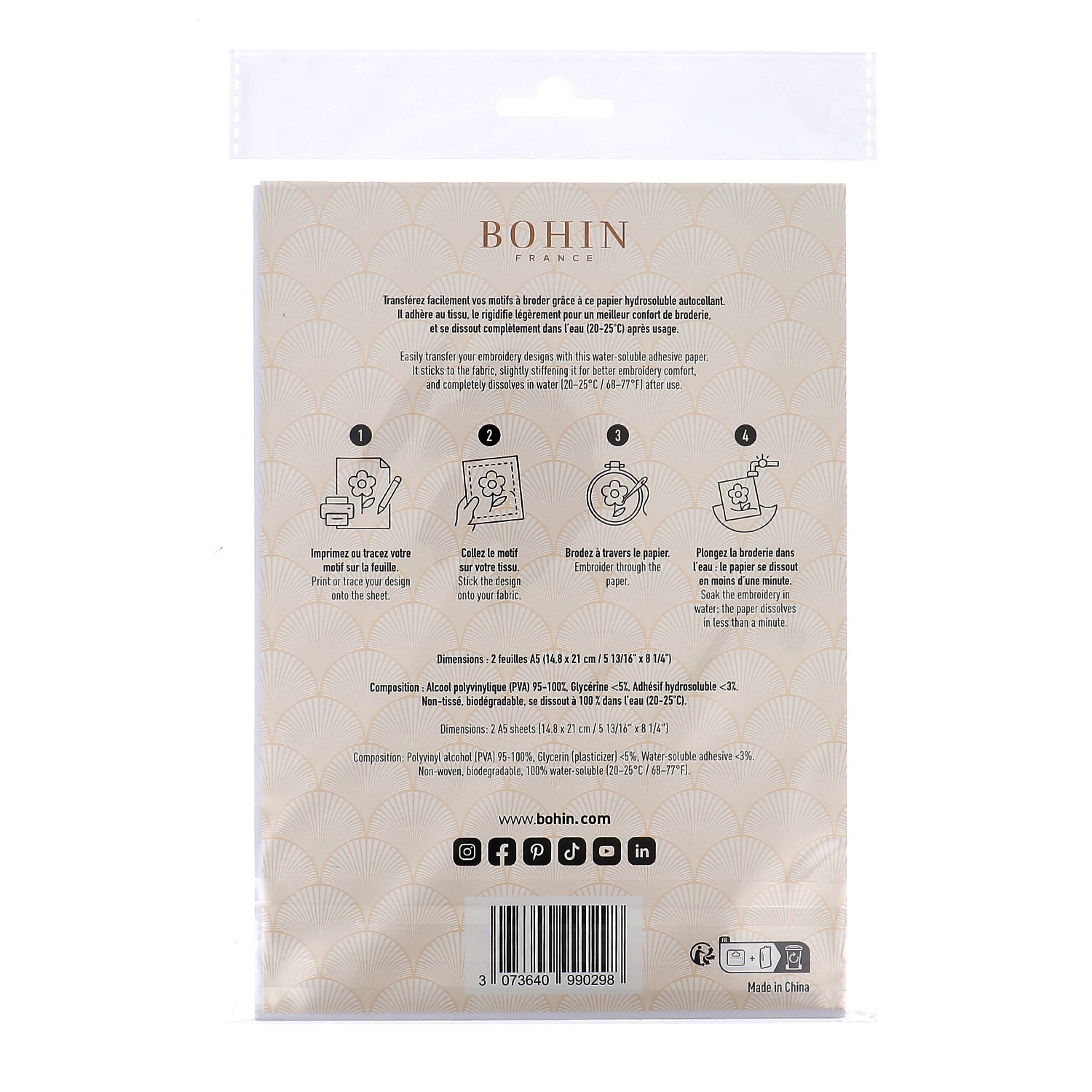 Papier Hydrosoluble
