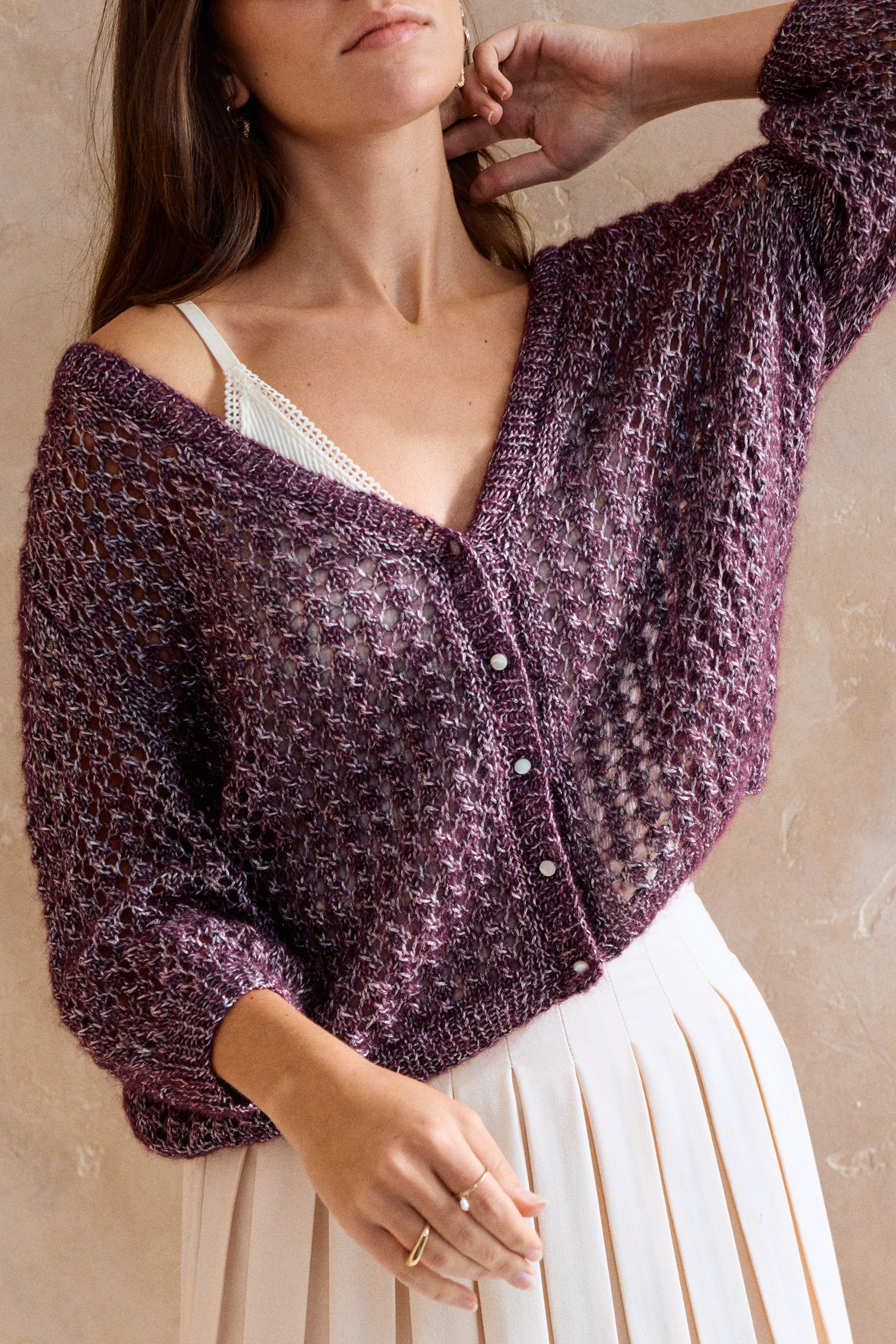 Modèle Gilet Femme Cerise