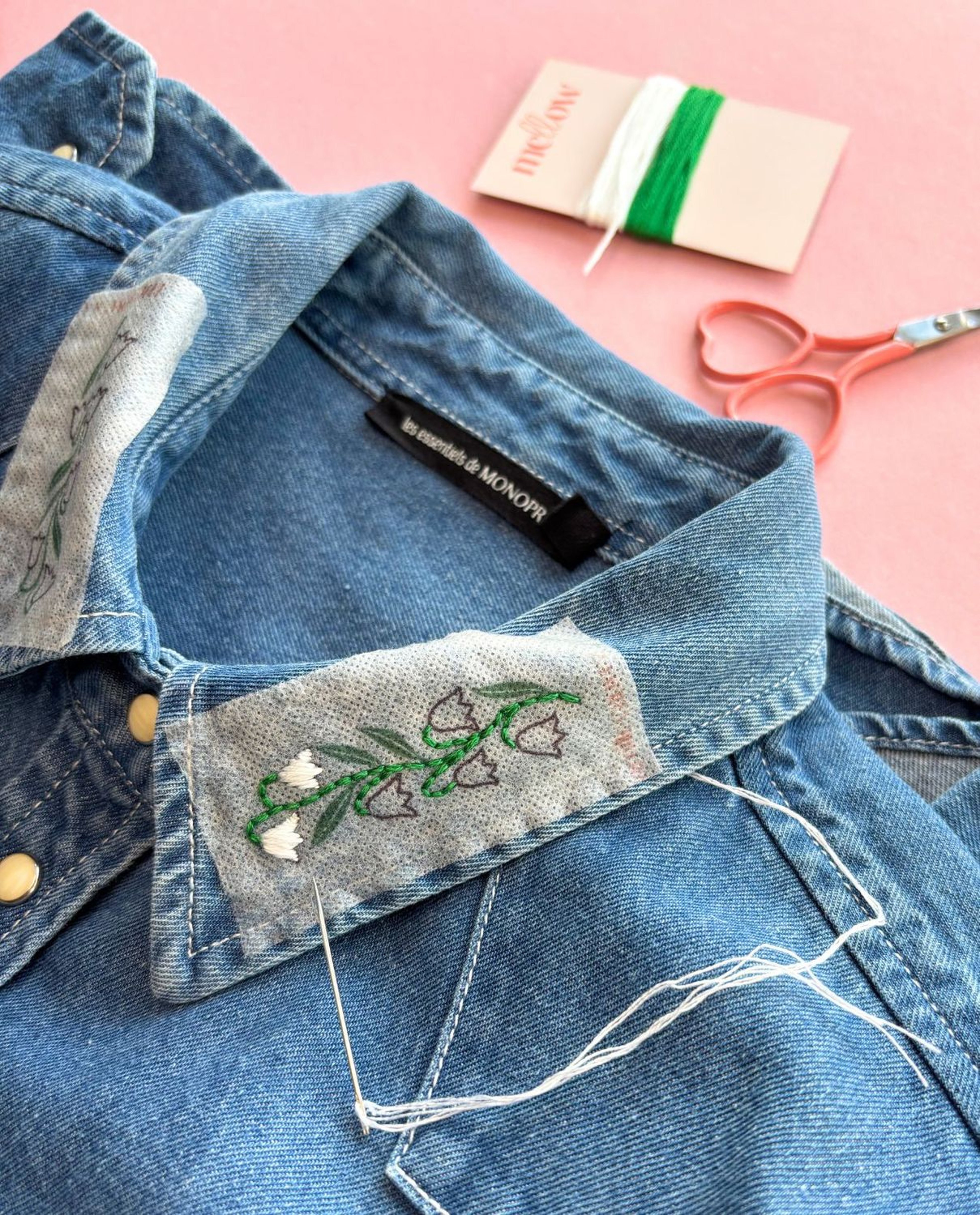 Borduurpakket Lelietjes-van-dalen door Camille Cauvez