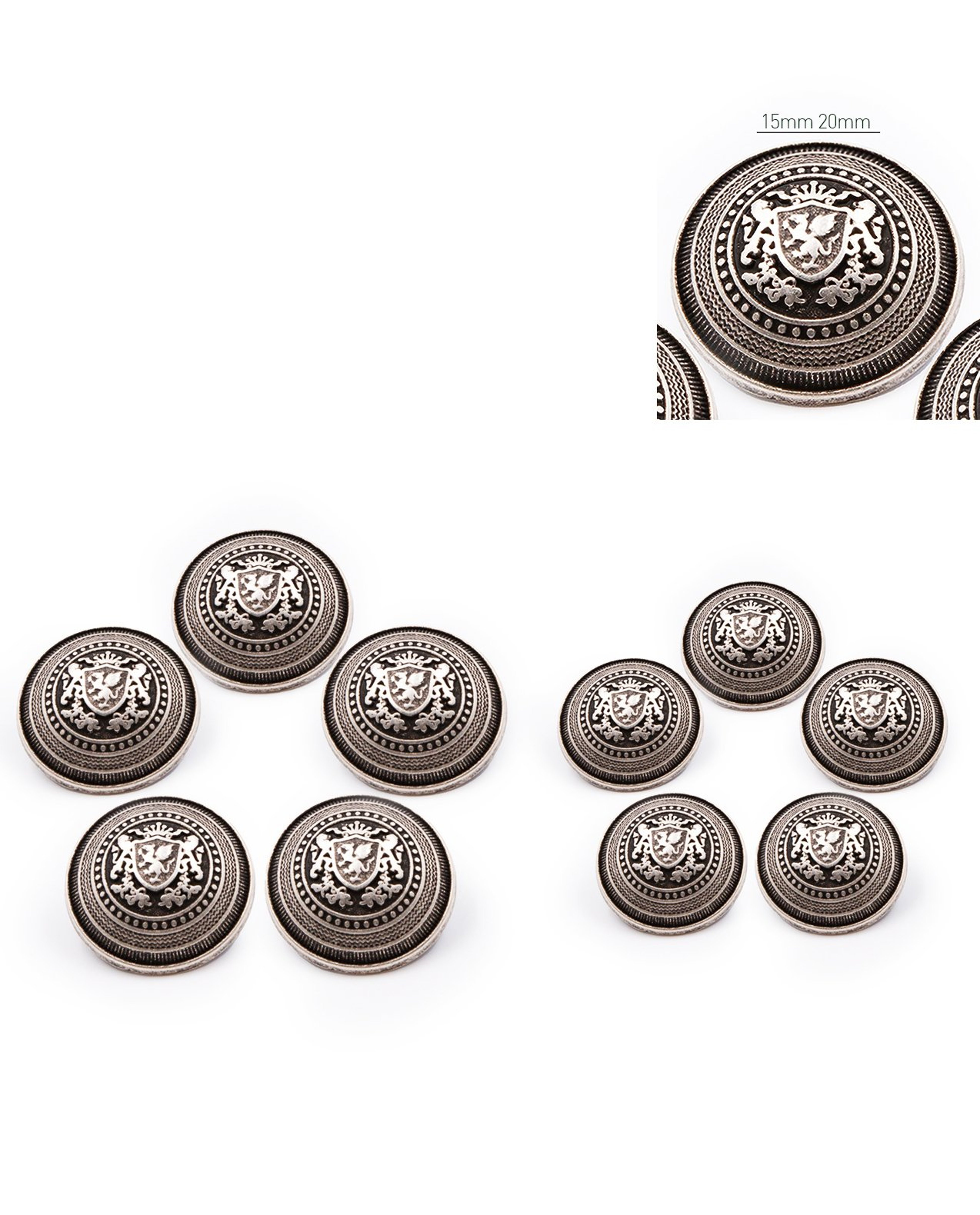 Lot De 5 Boutons Officier