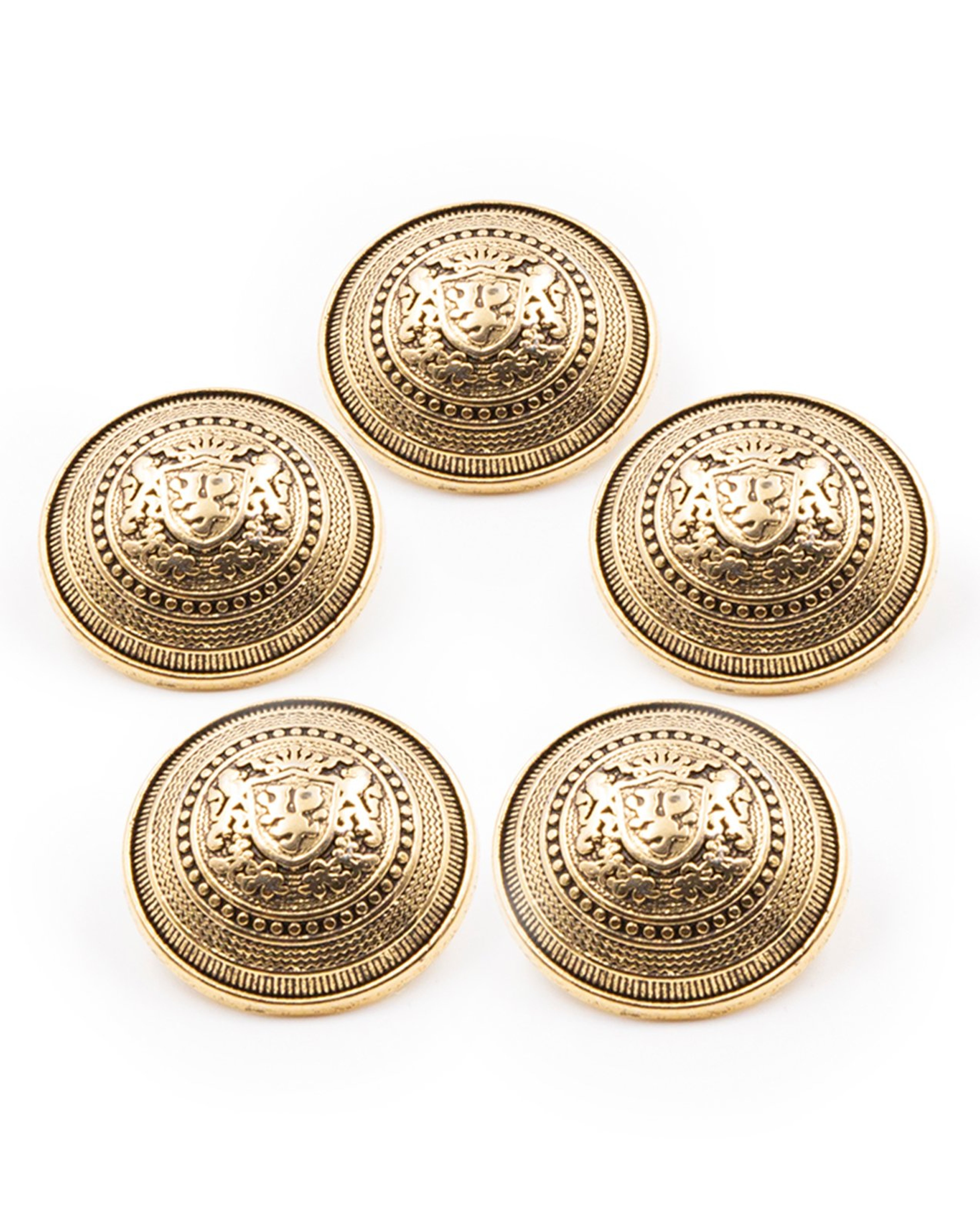 Lot De 5 Boutons Officier