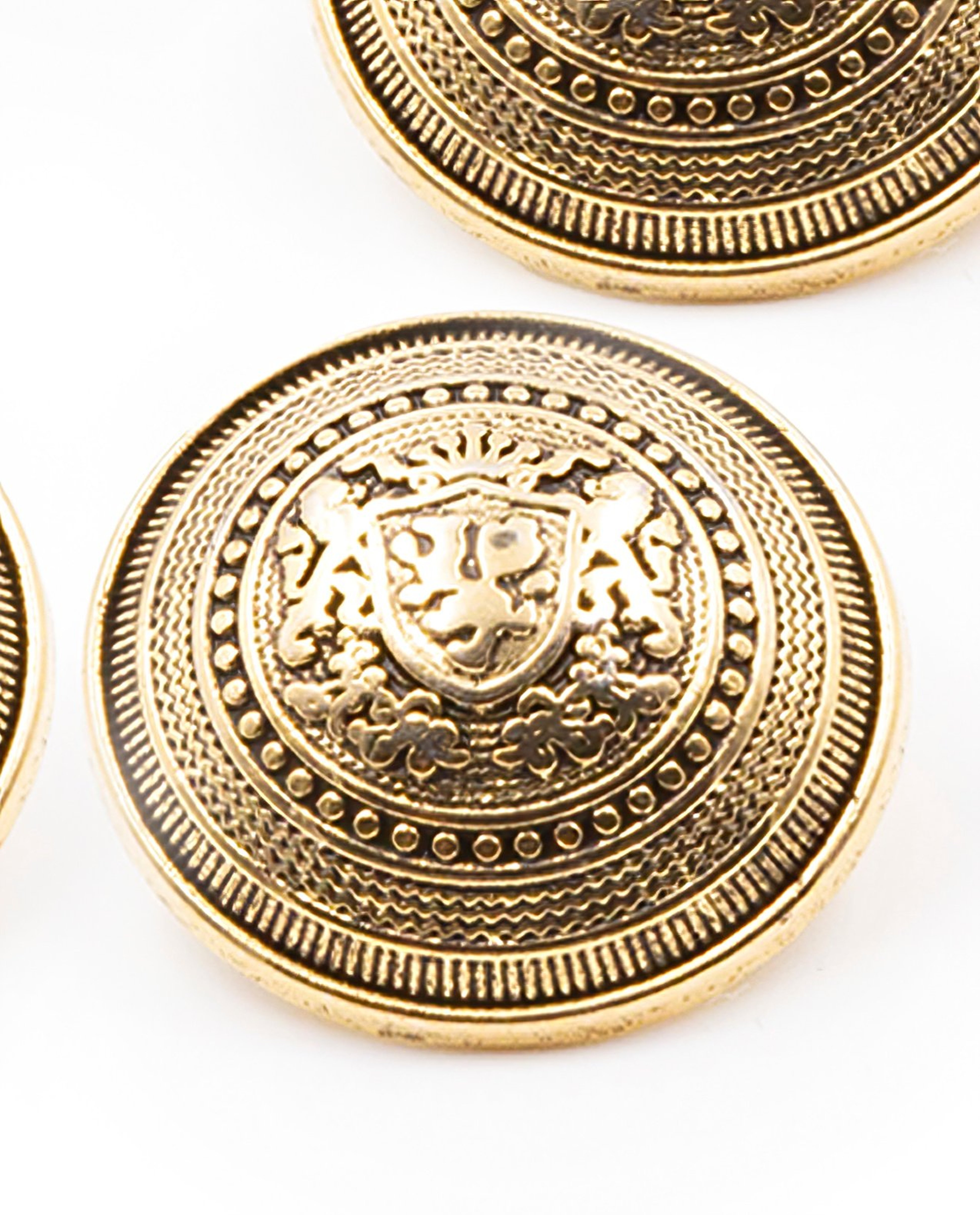 Lot De 5 Boutons Officier