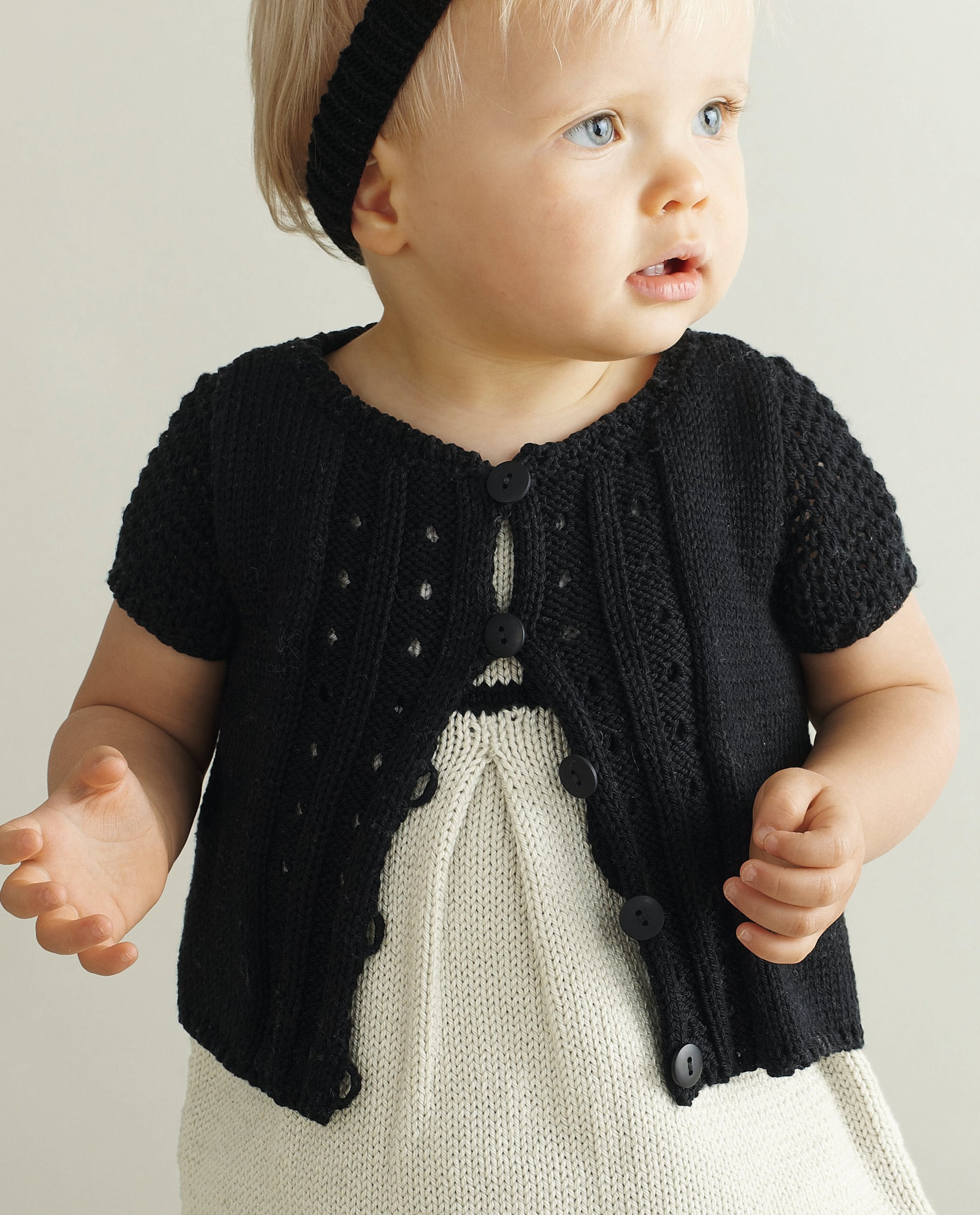 Modèle Gilet Uni Layette Coton 3 Noir