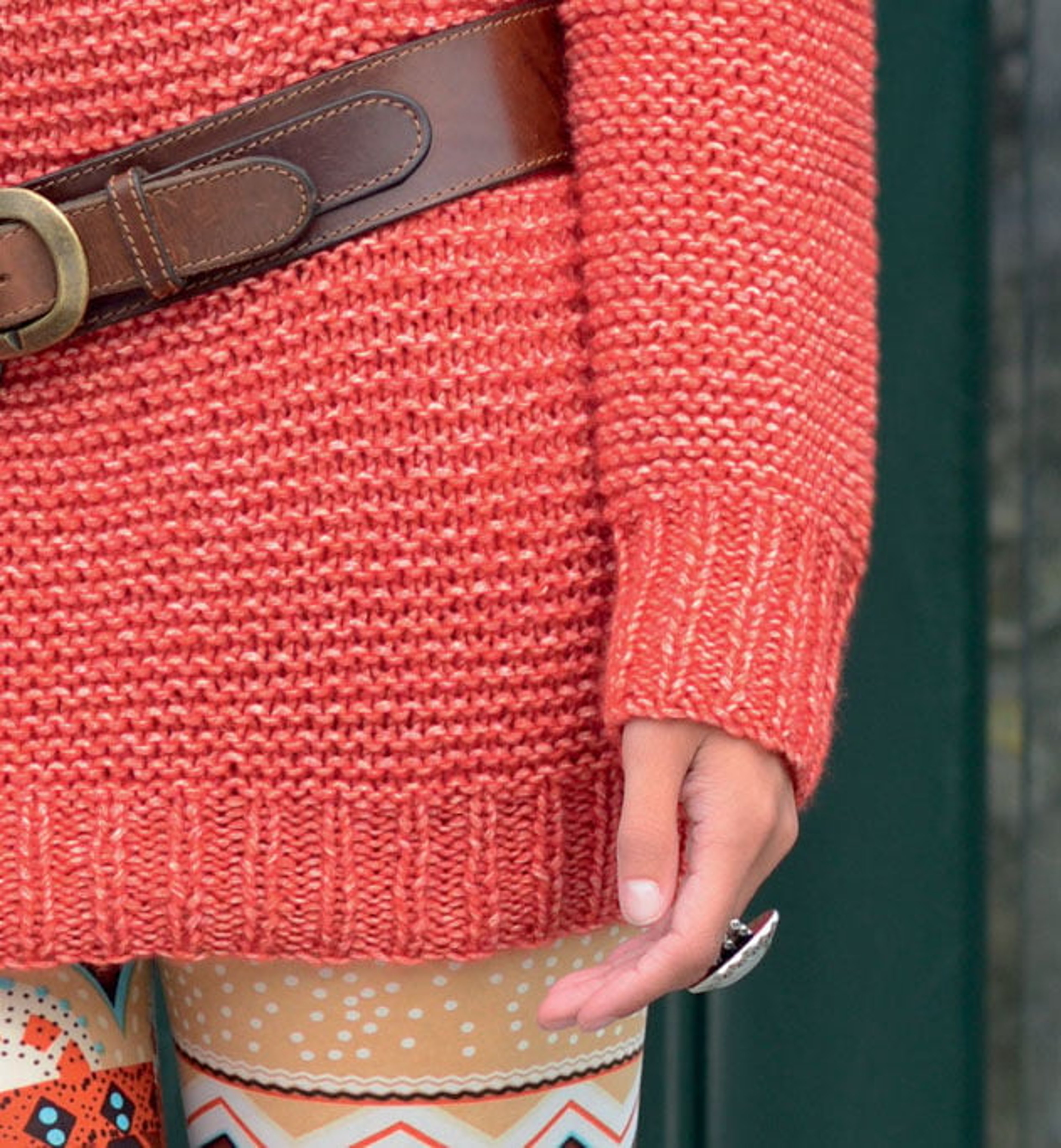 Women's long sweater model P. Frimas Coral