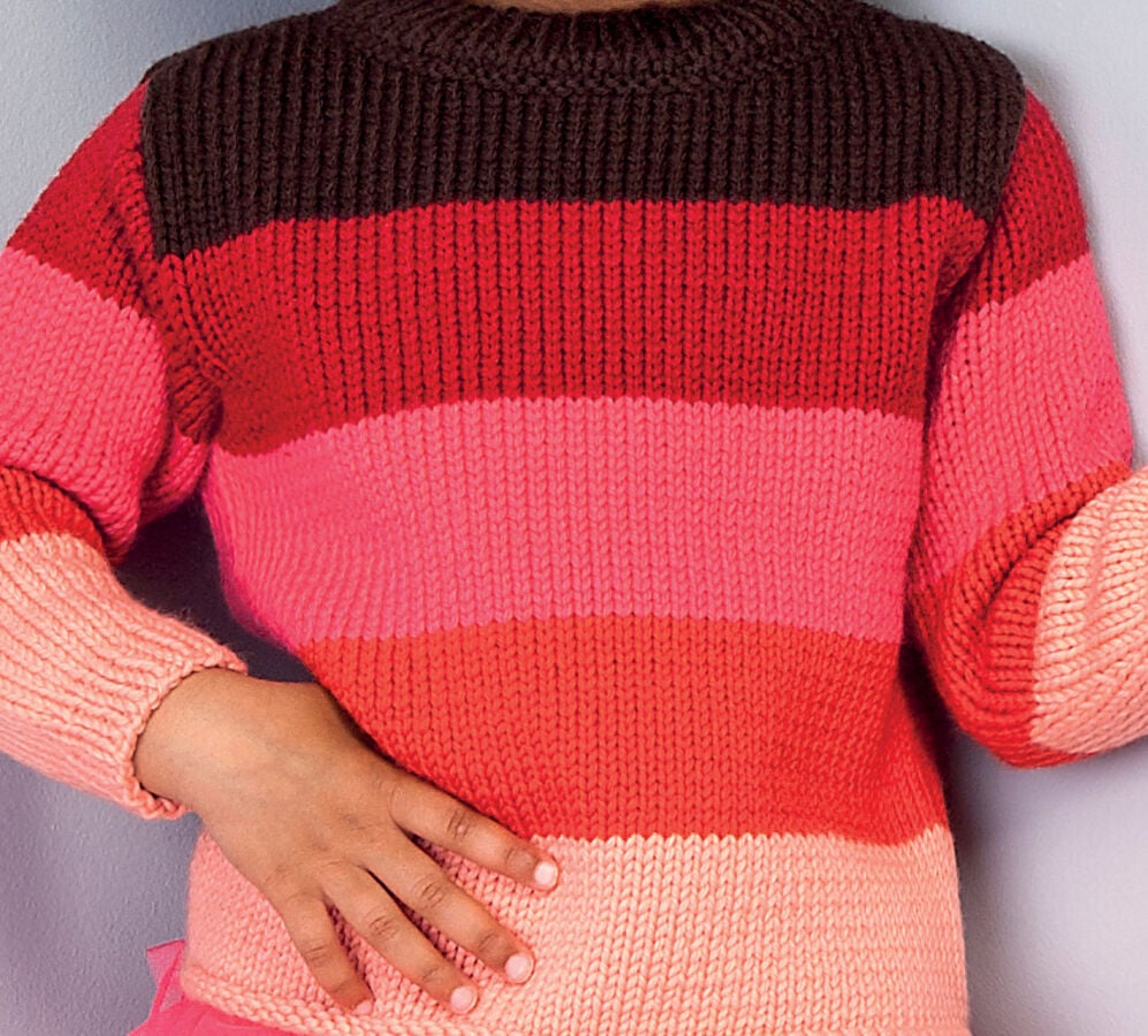 Girls' Striped Sweater Model P.partner 6