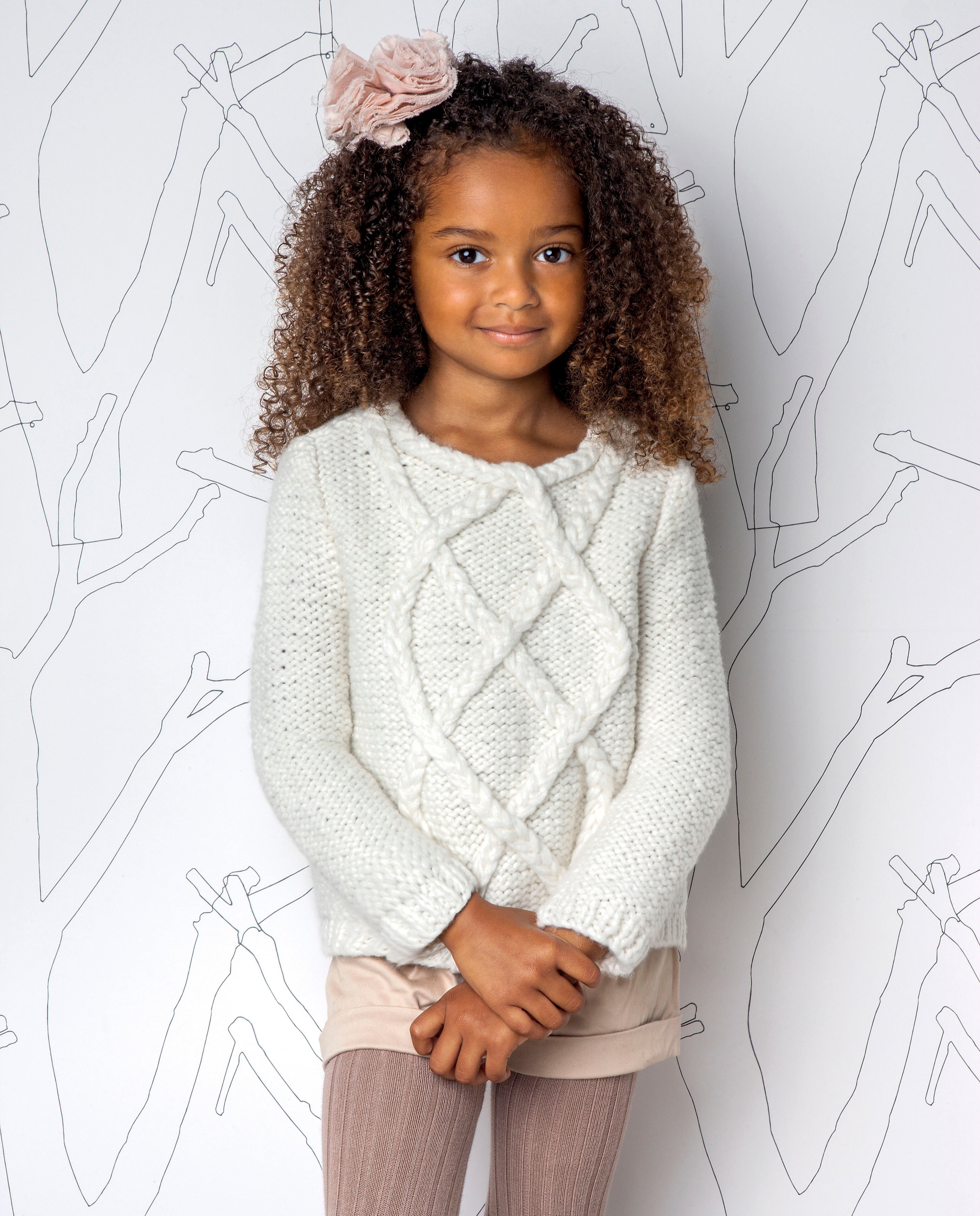 Modèle Pull À Tresses Fille P.nebuleuse