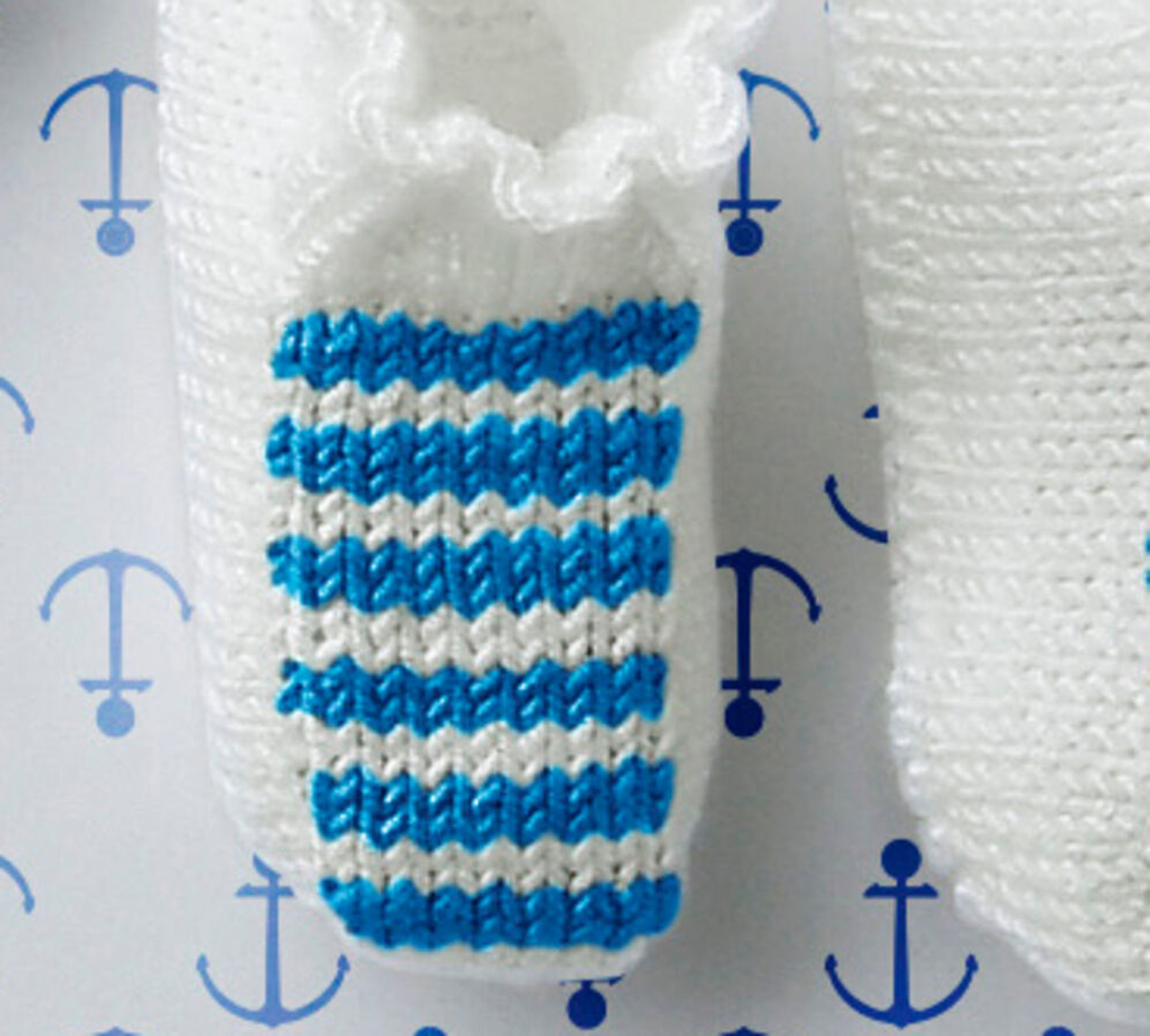 Striped Baby Booties Pattern P. Relaxation