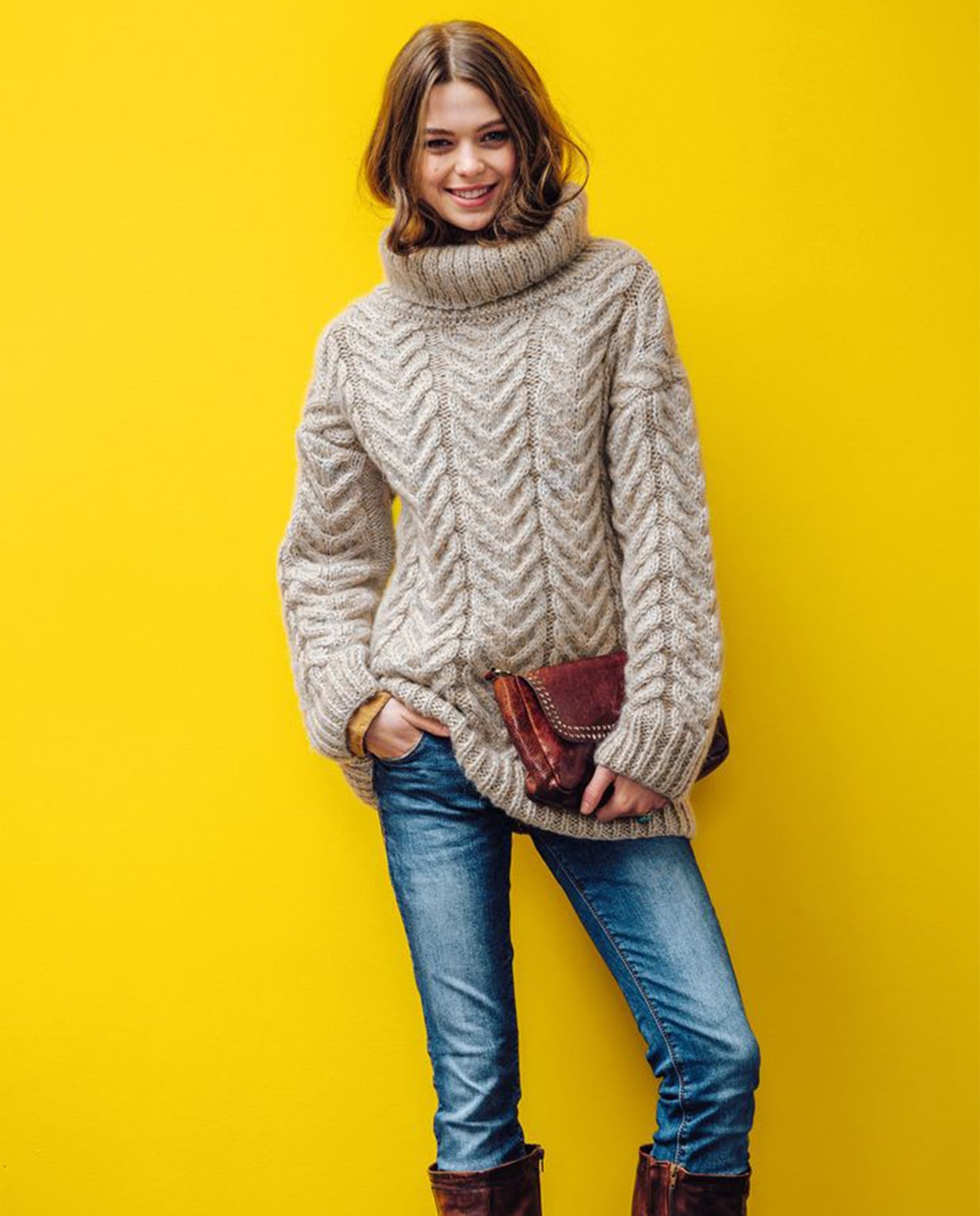 Modèle Pull À Torsades Phil Charme Femme