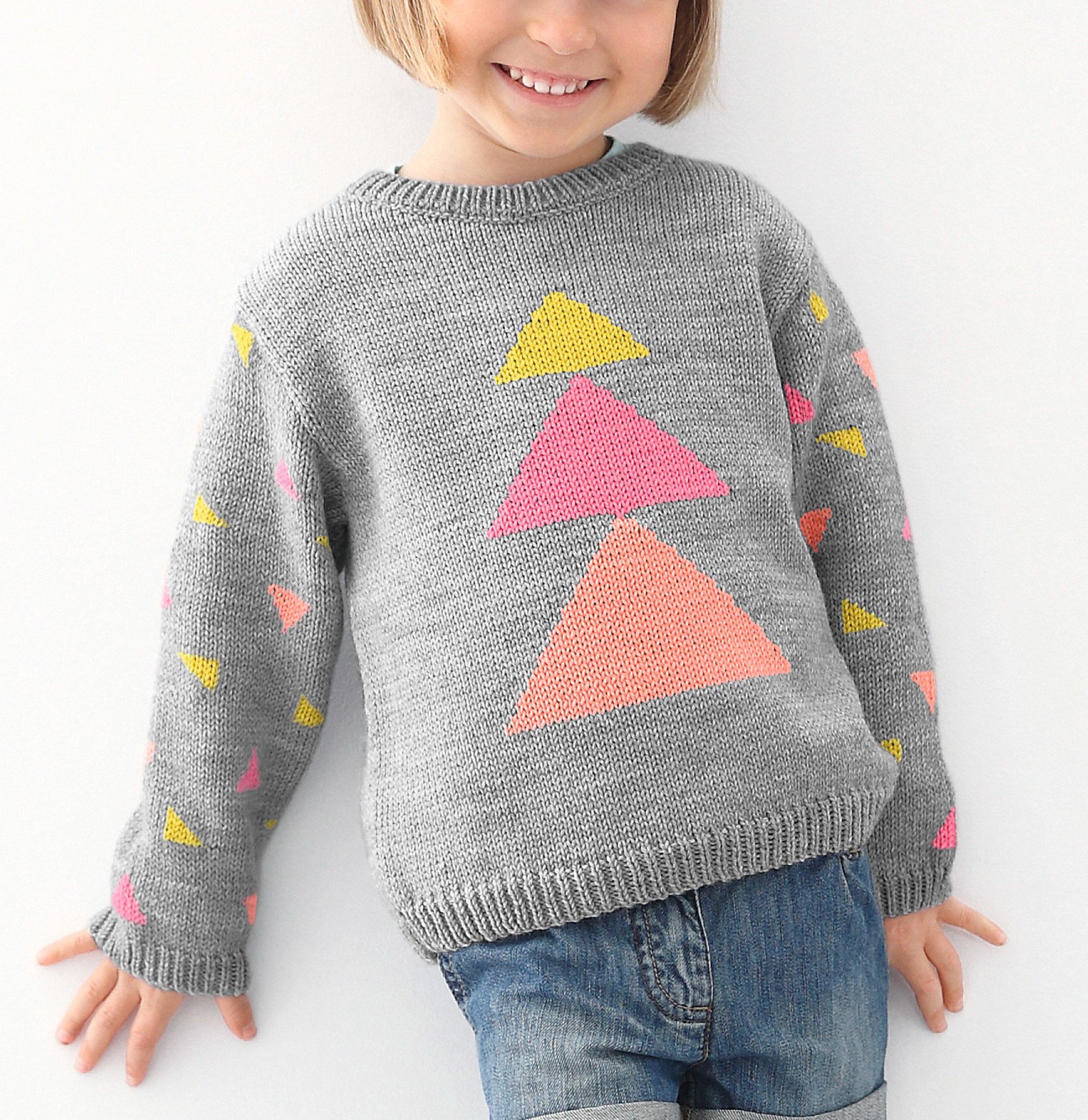 Girl's Flannel Jacquard Sweater Pattern