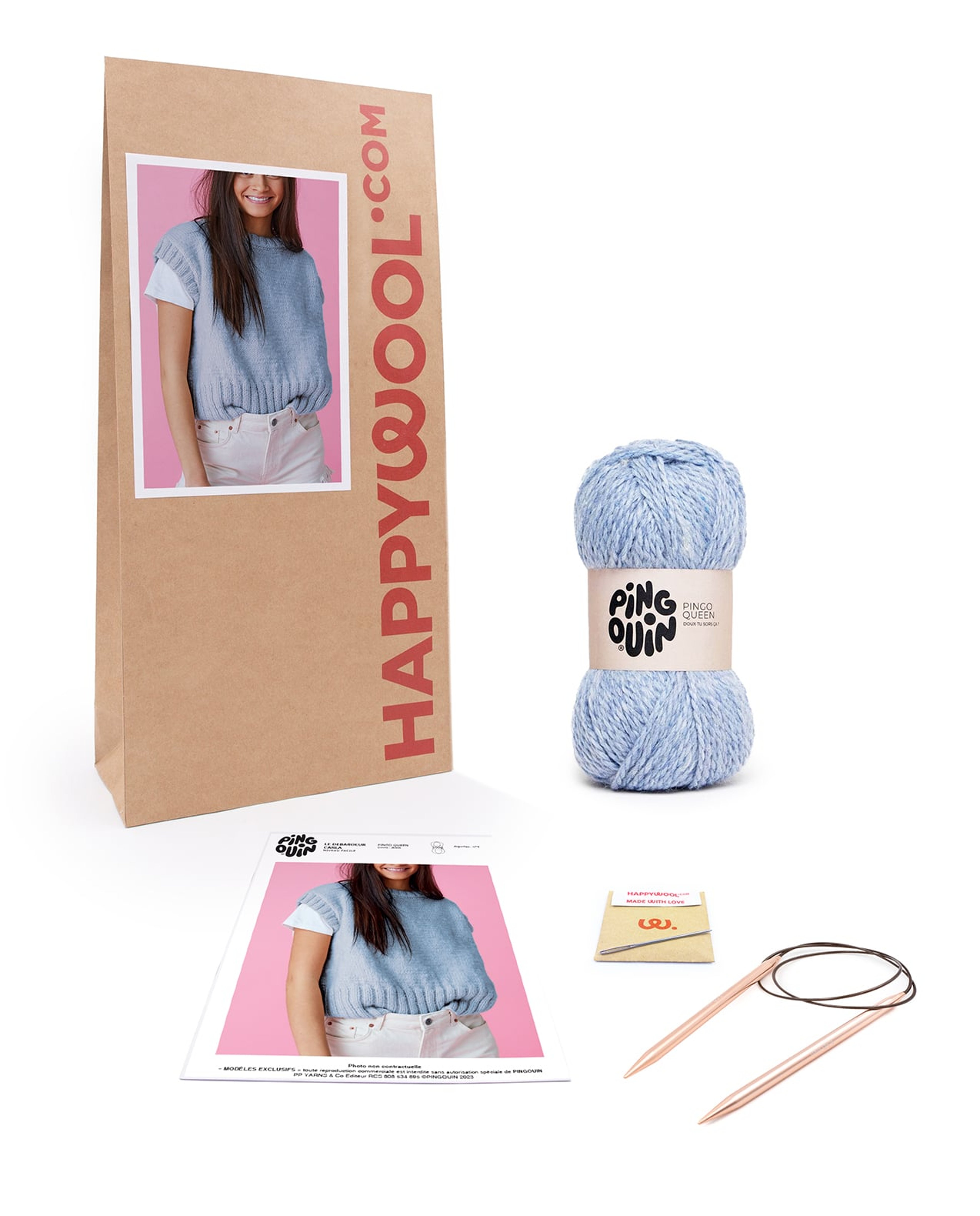 Kit Tricot Pull Femme Alpaga Carla