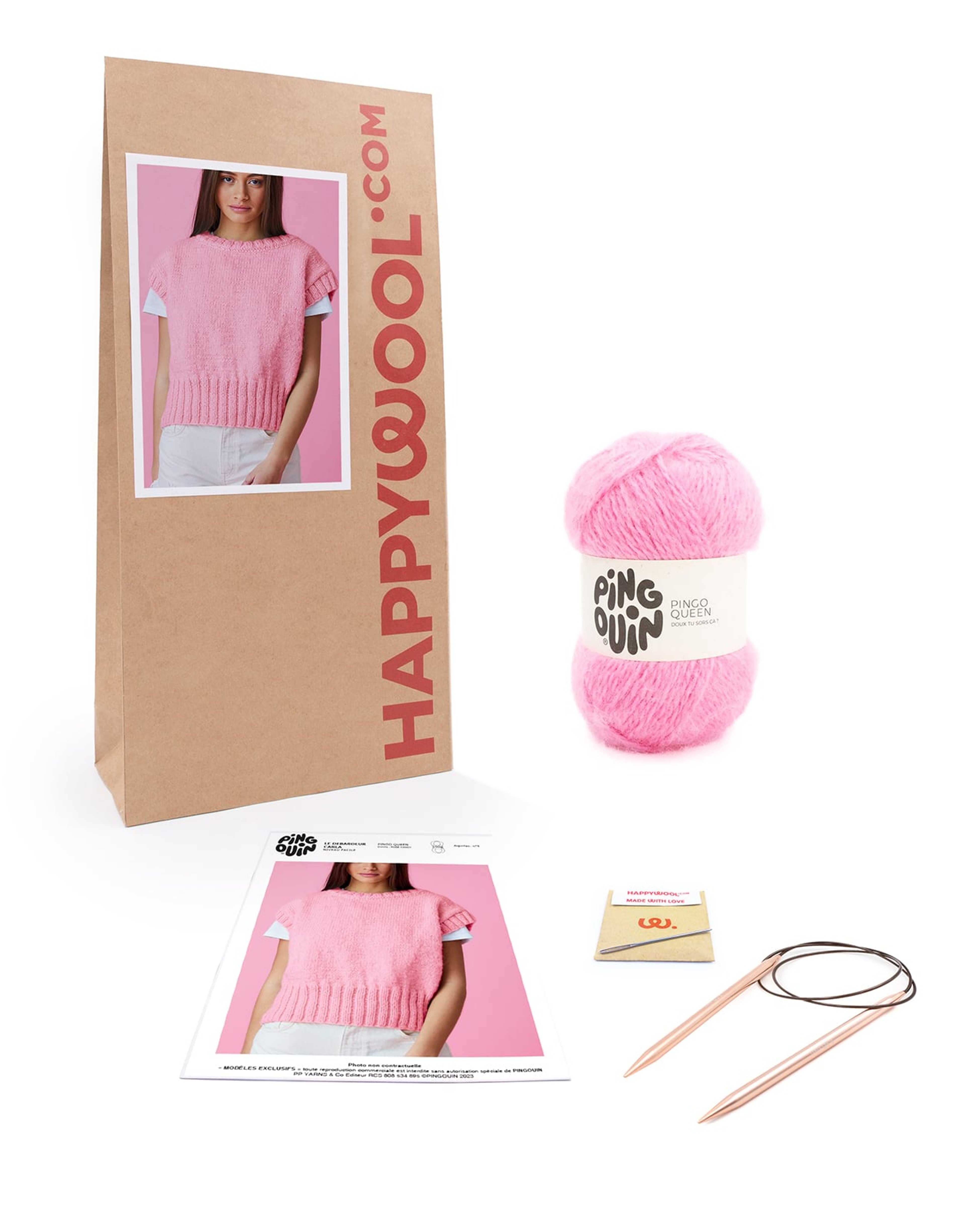 Kit Tricot Pull Femme Alpaga Carla