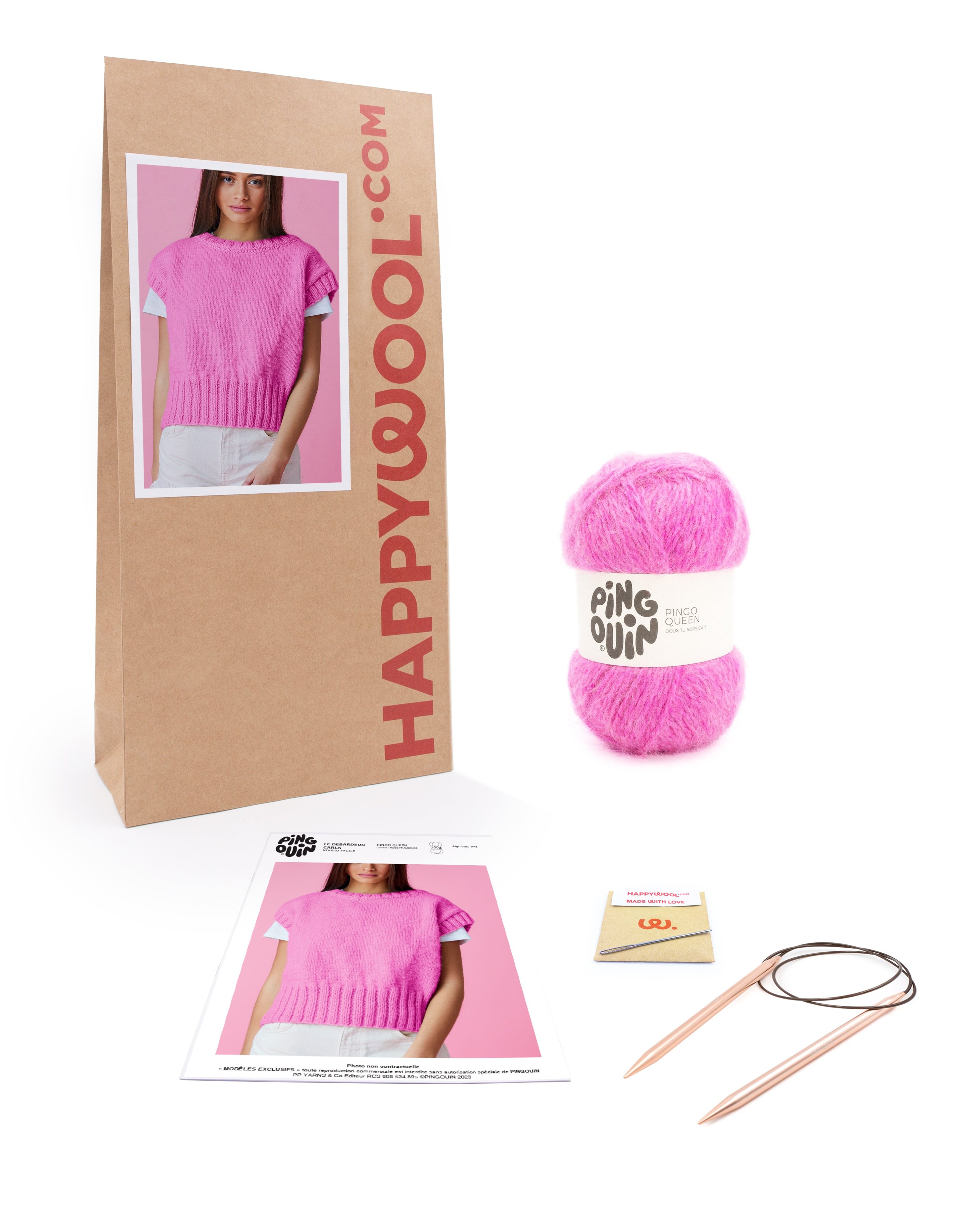 Kit Tricot Pull Femme Alpaga Carla