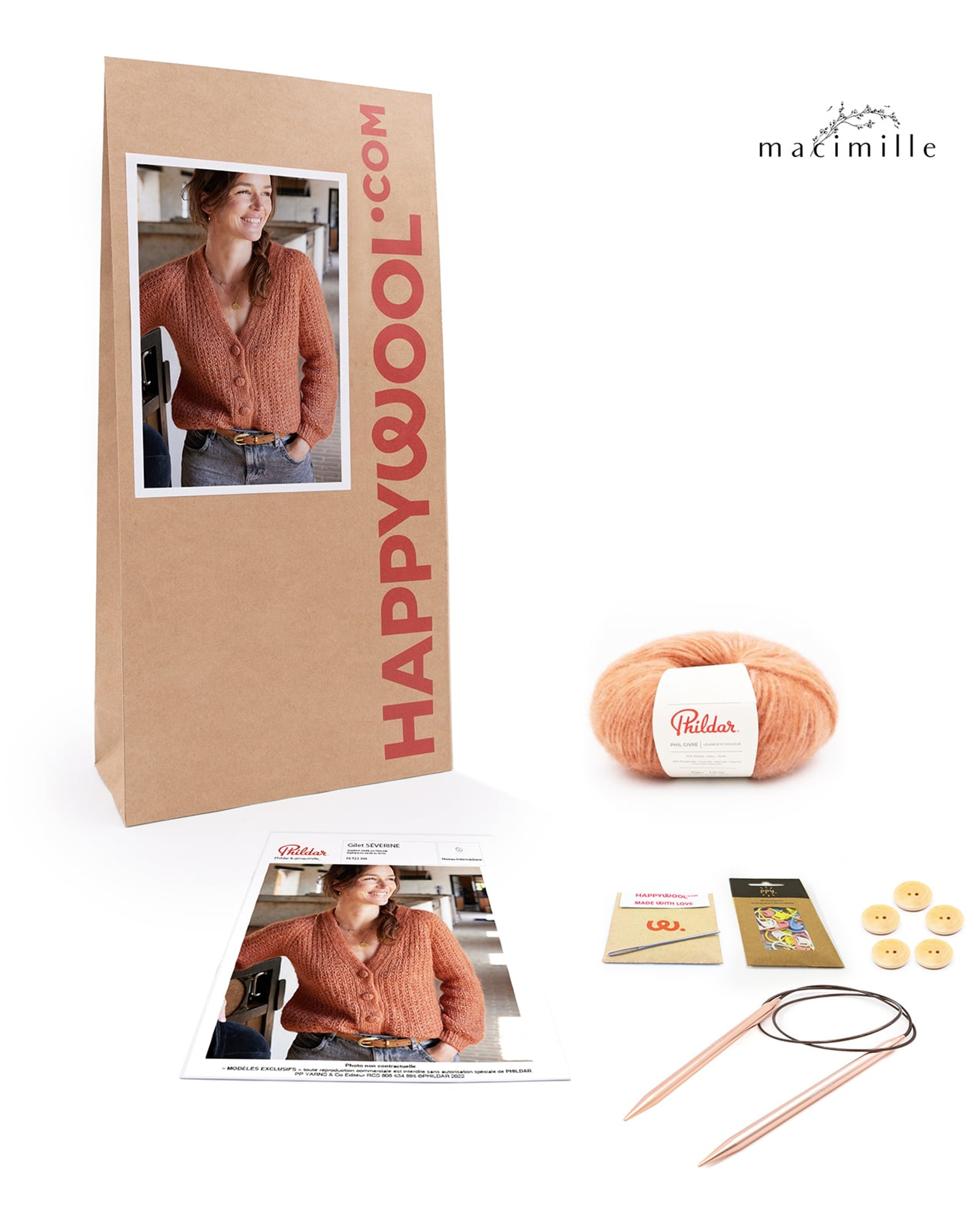 Kit Tricot Gilet Alpaga Severine