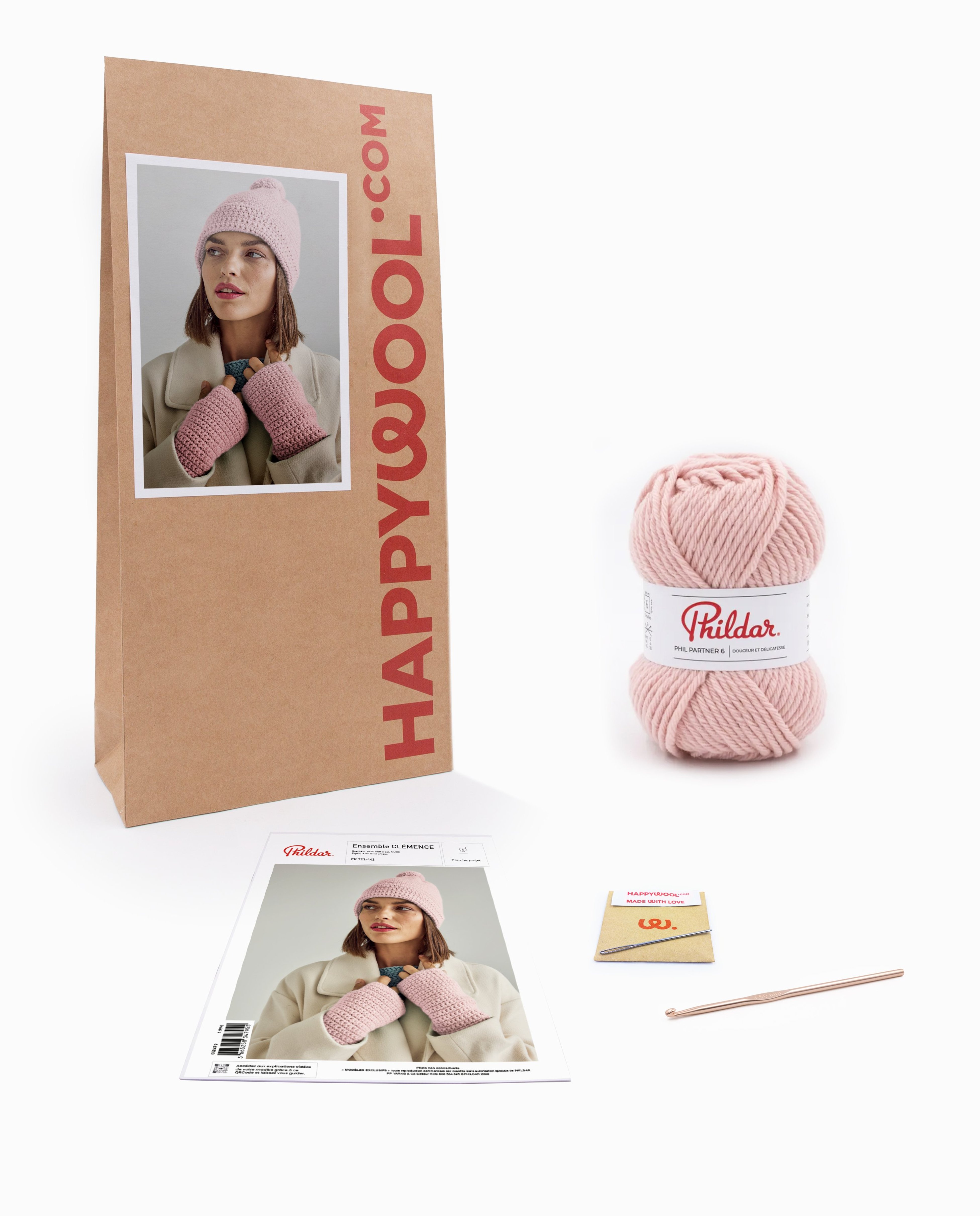 Kit Crochet Bonnet Mitaines Clémence