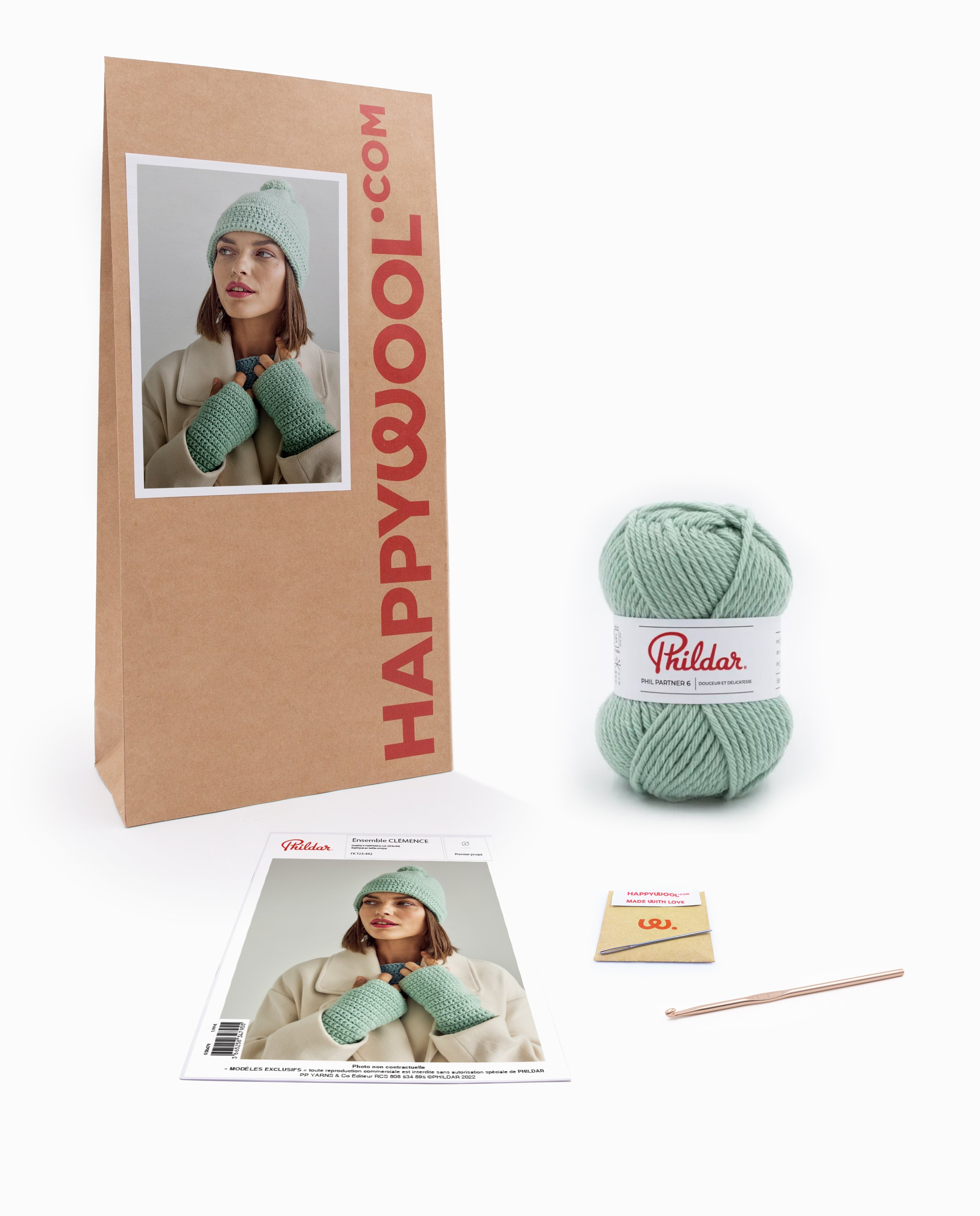 Kit Crochet Bonnet Mitaines Clémence