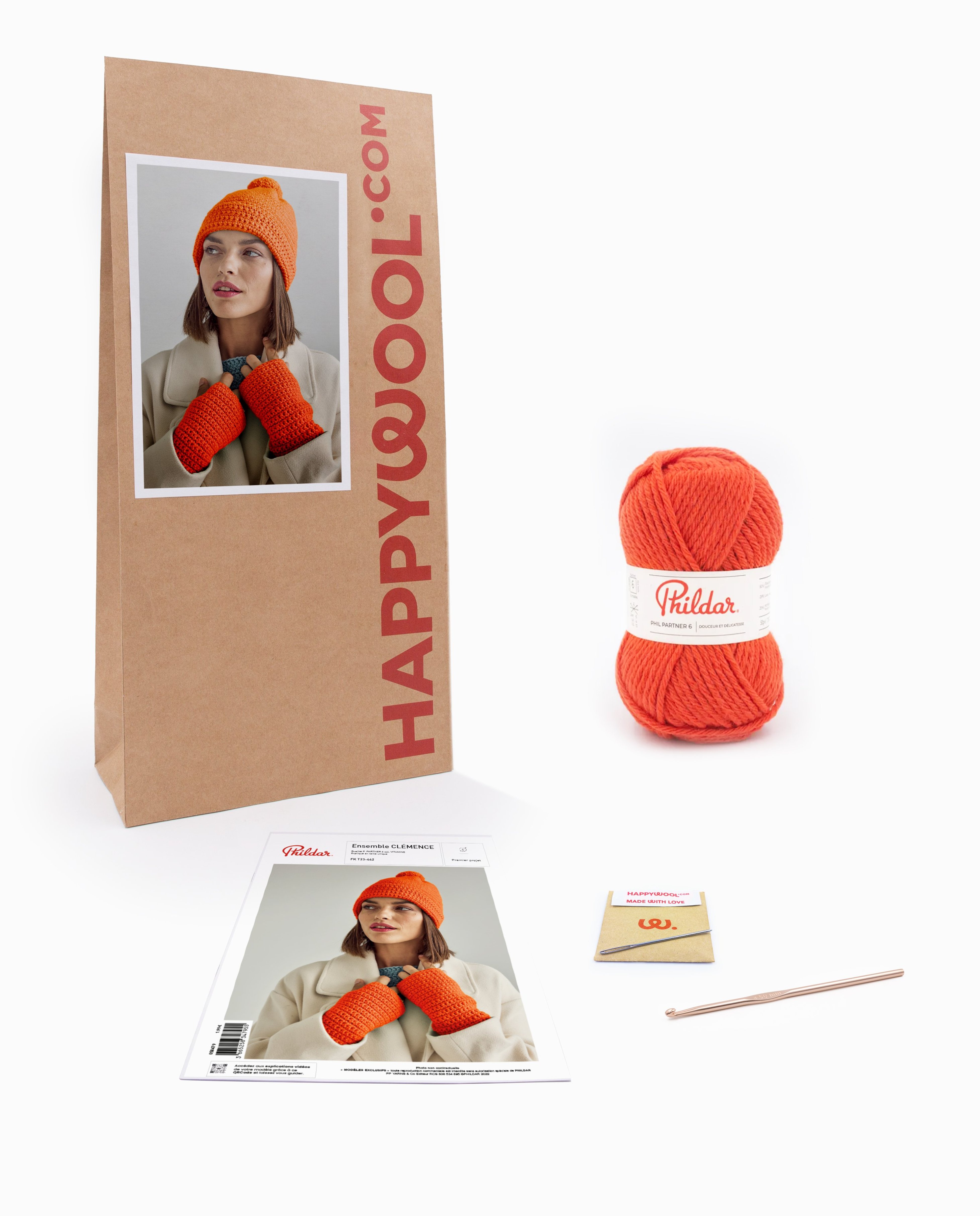 Kit Crochet Bonnet Mitaines Clémence