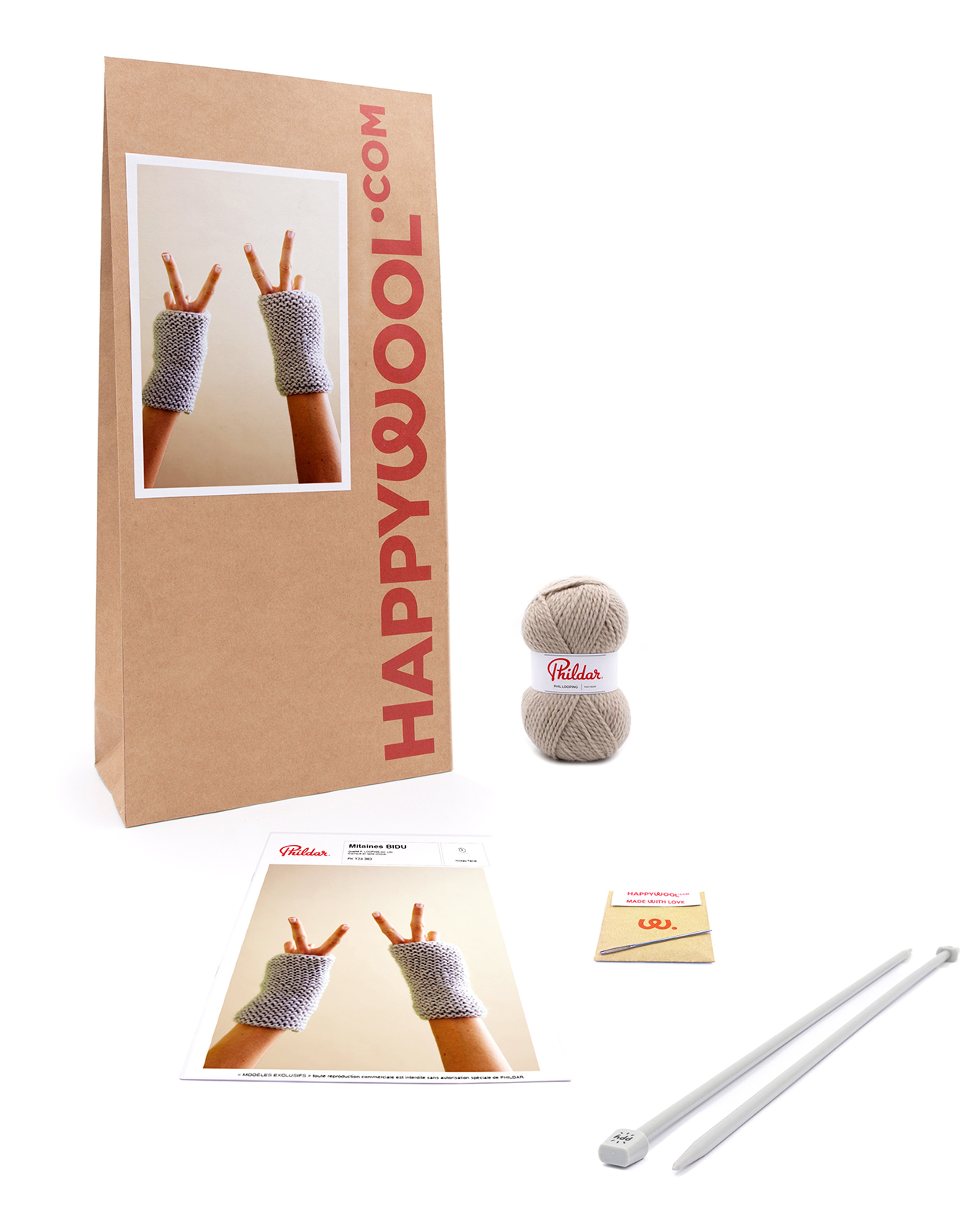 Kit Tricot Mitaines (x2) Bidu 1er Projet