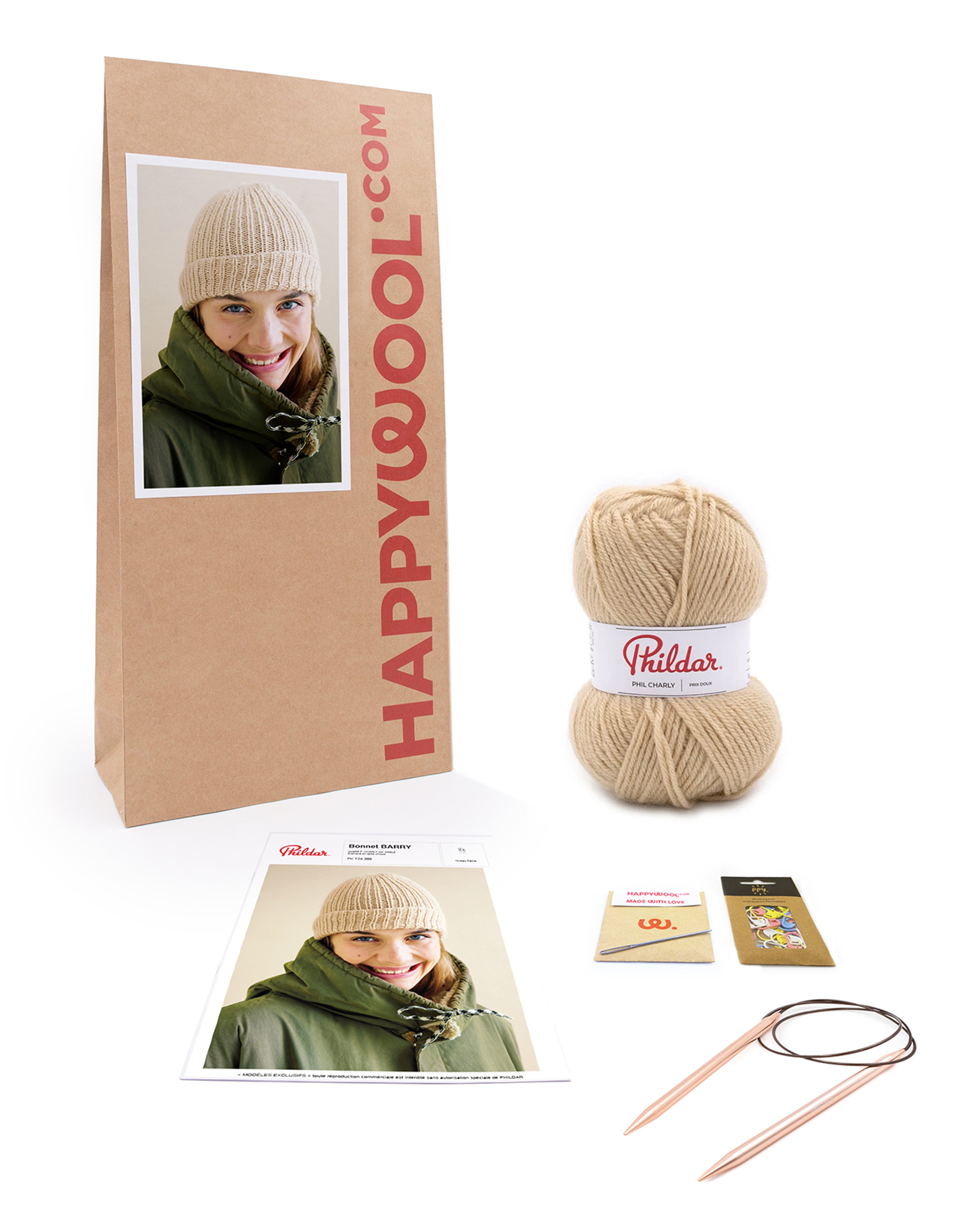 Kit Tricot Bonnet Mixte Cotes Barry