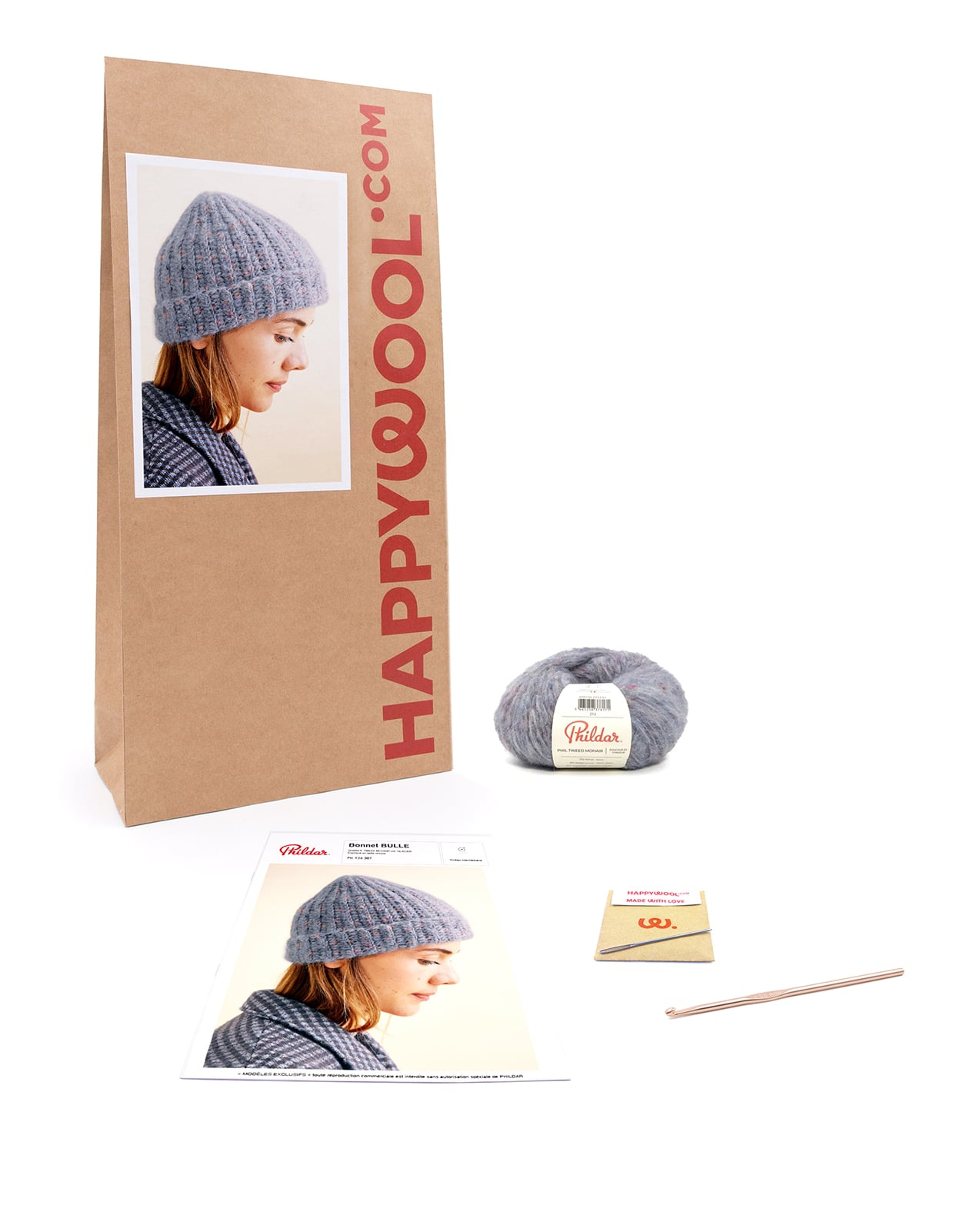 Kit Crochet Bonnet A Cotes Bulle