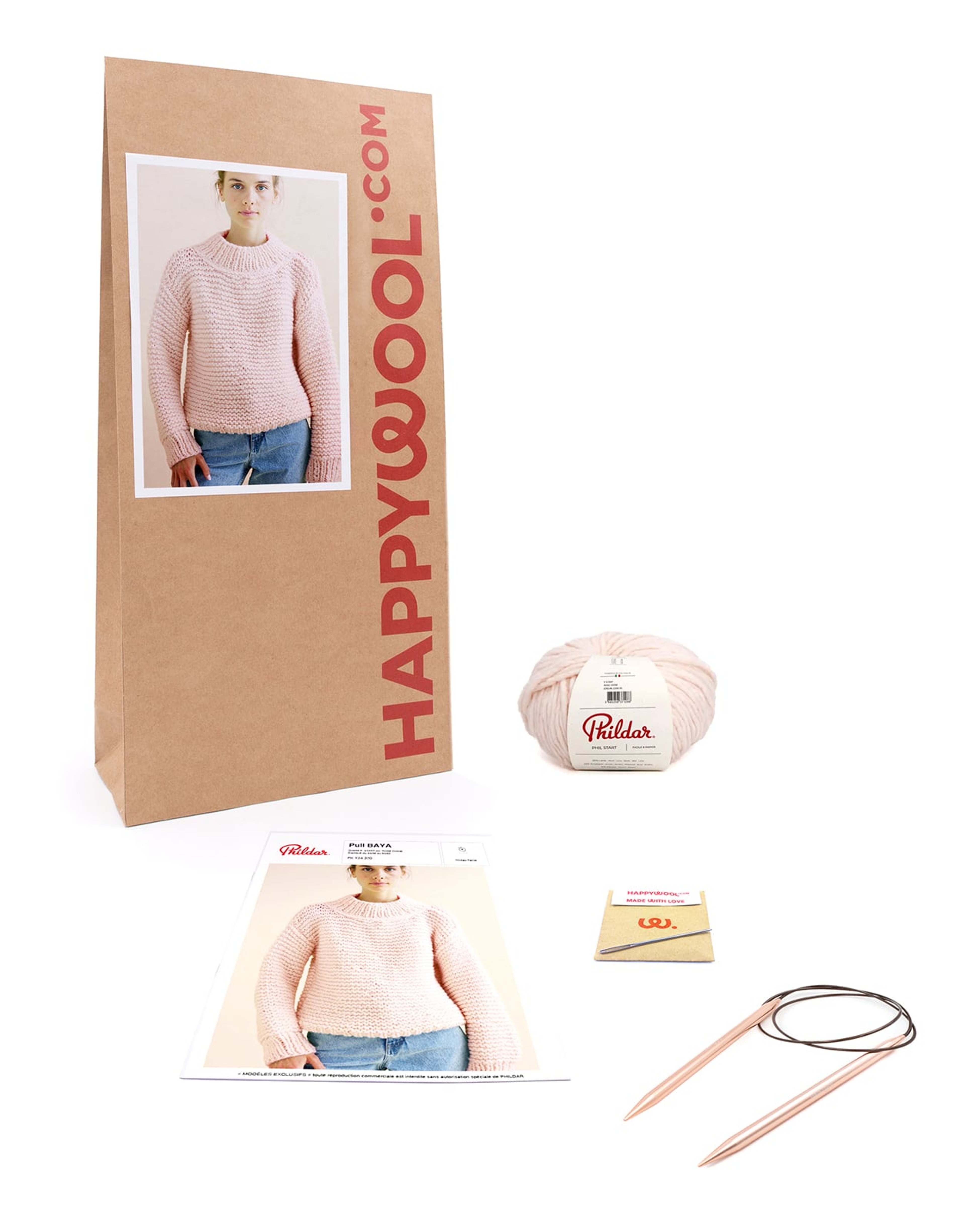 Kit Tricot Pull Laine Alpaga Baya