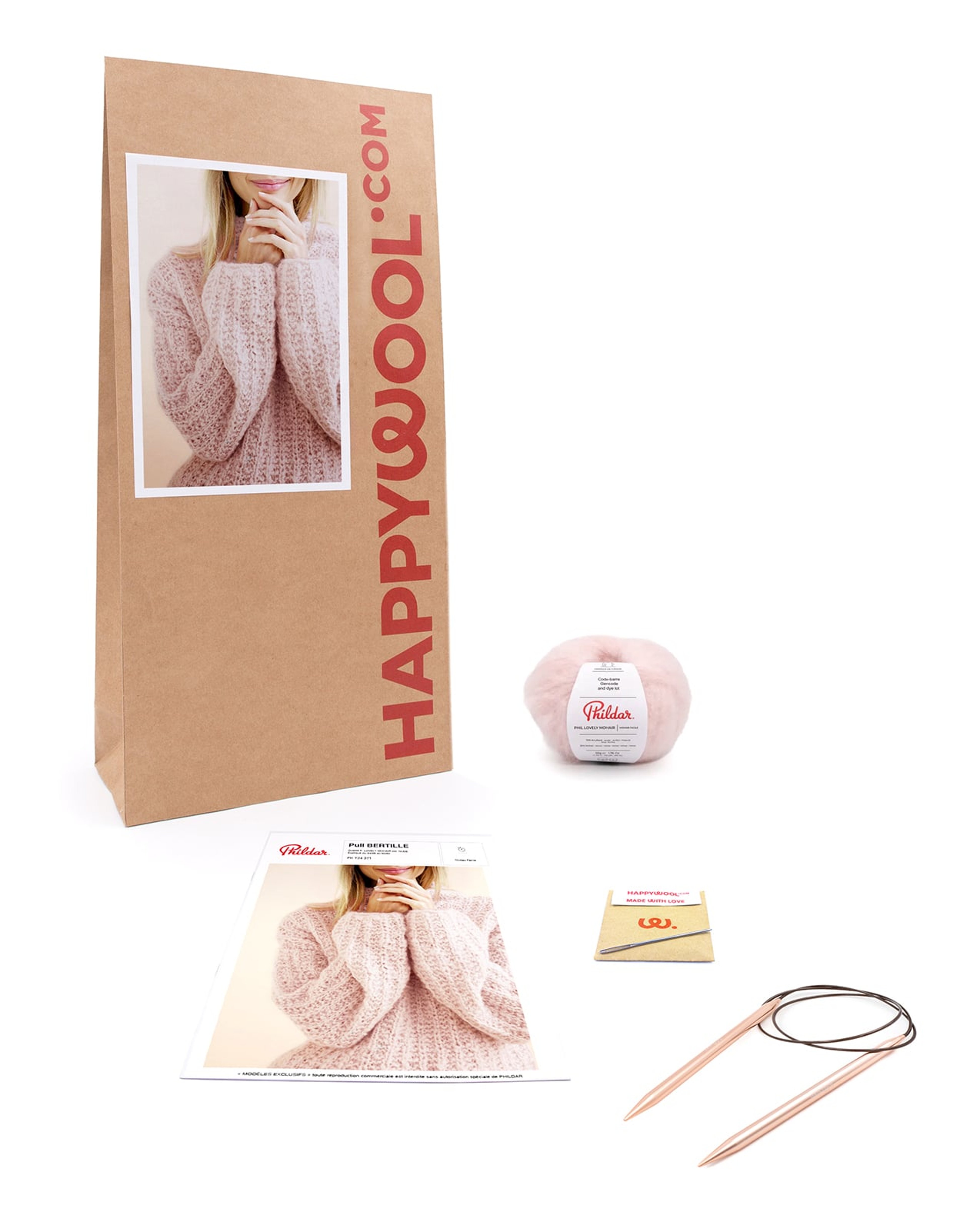 Kit Tricot Pull Mohair Femme Bertille