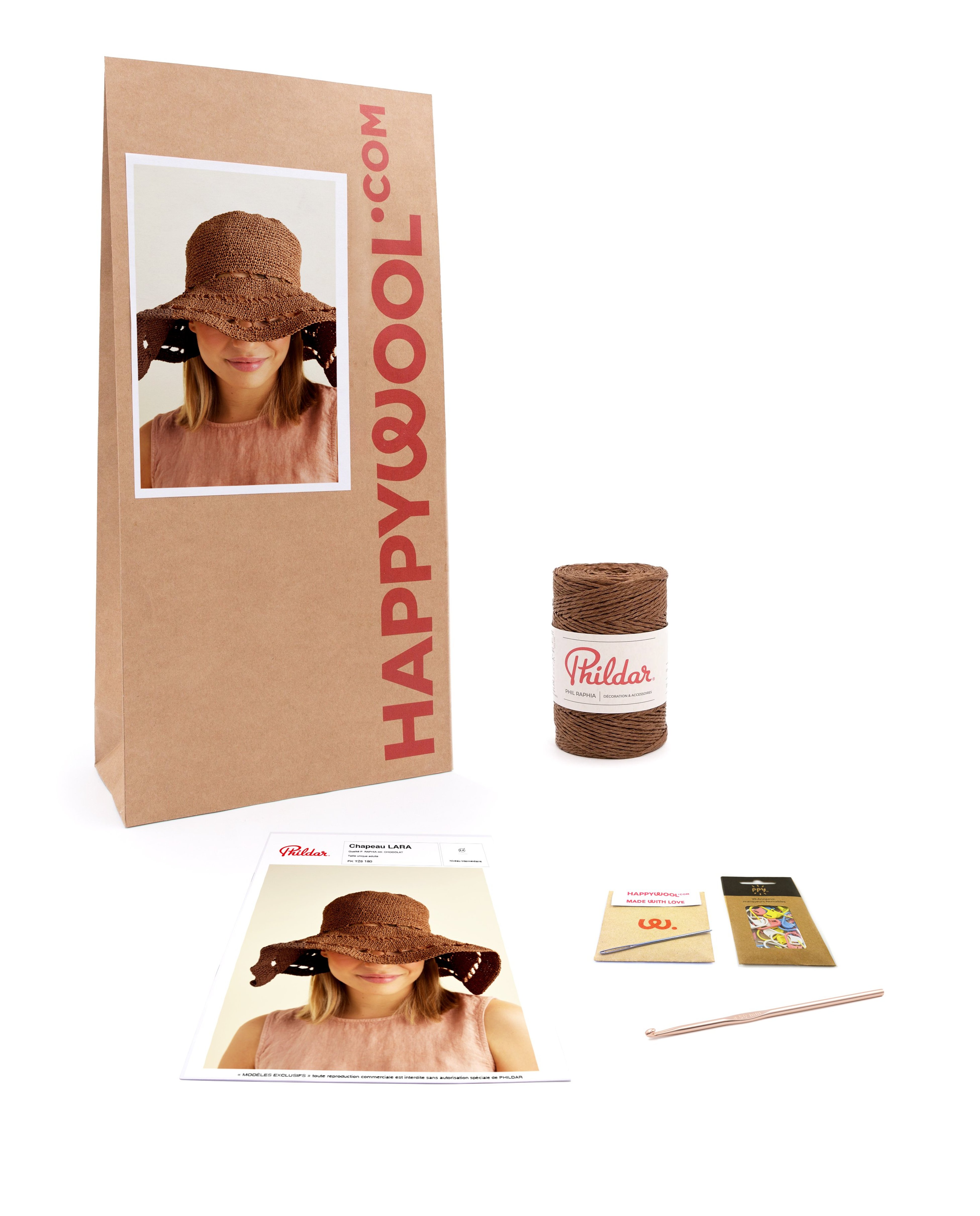 Kit Crochet Chapeau Lara