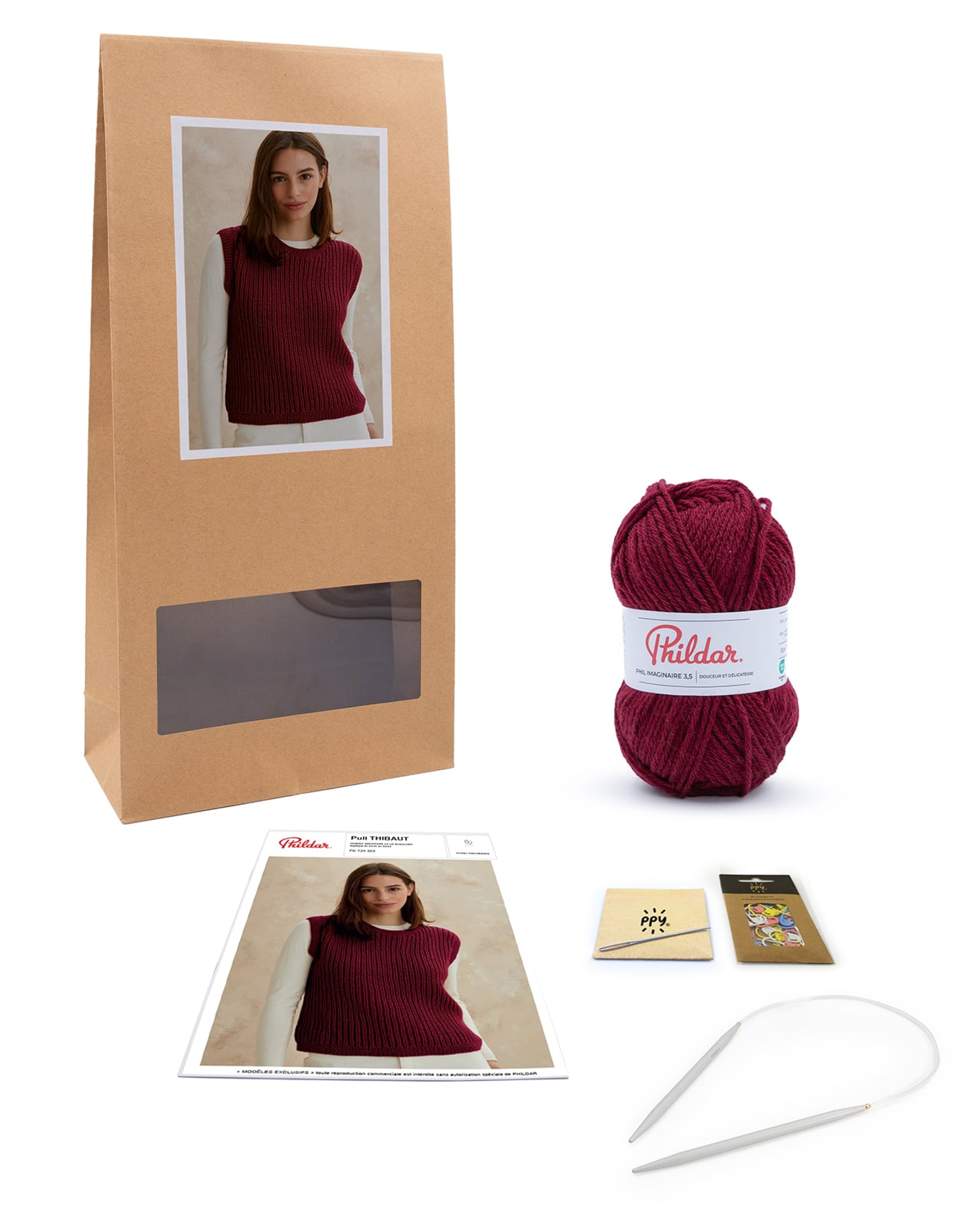 Kit Tricot Pull Sans Manches Thibault