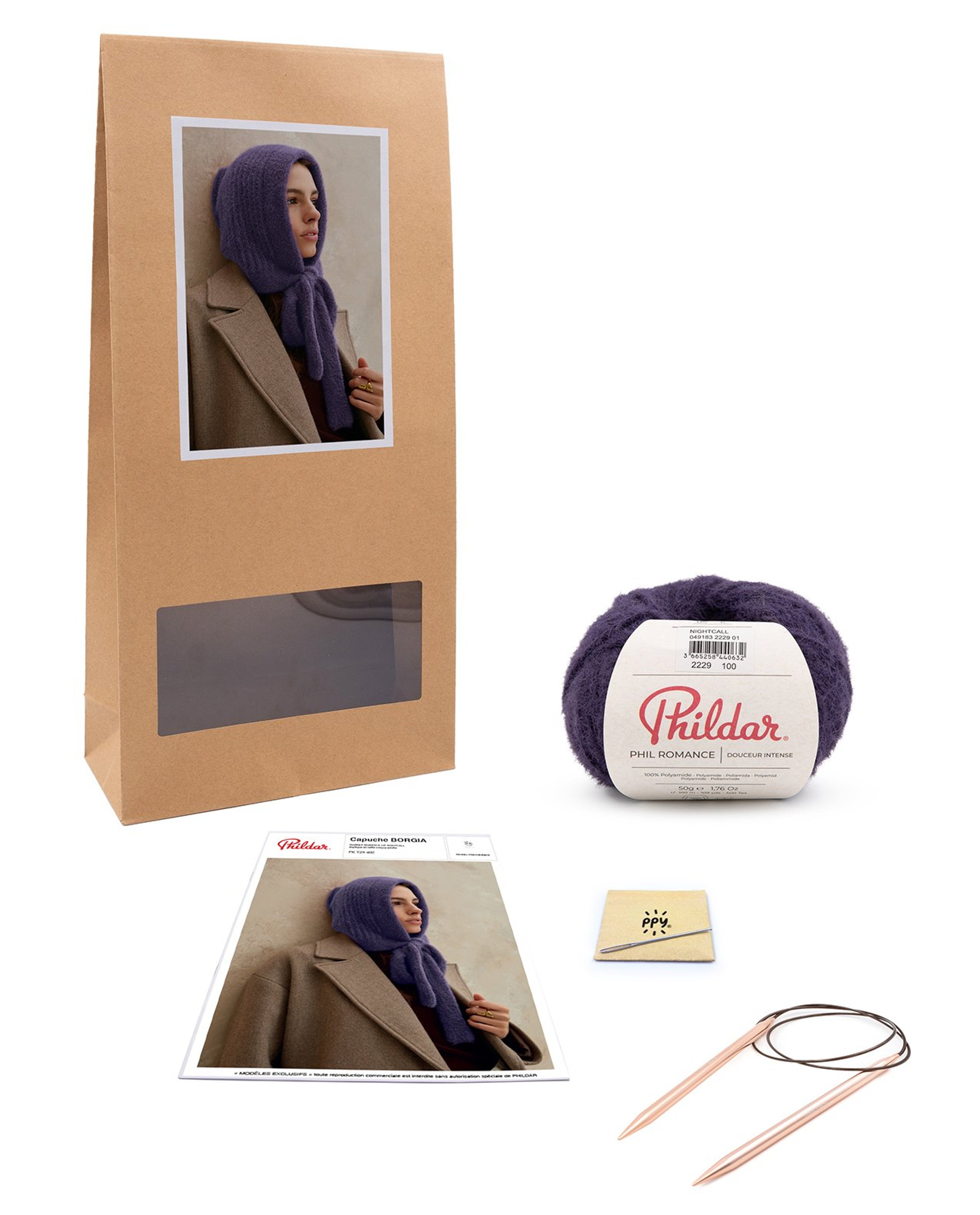 Kit Tricot Capuche Borgia