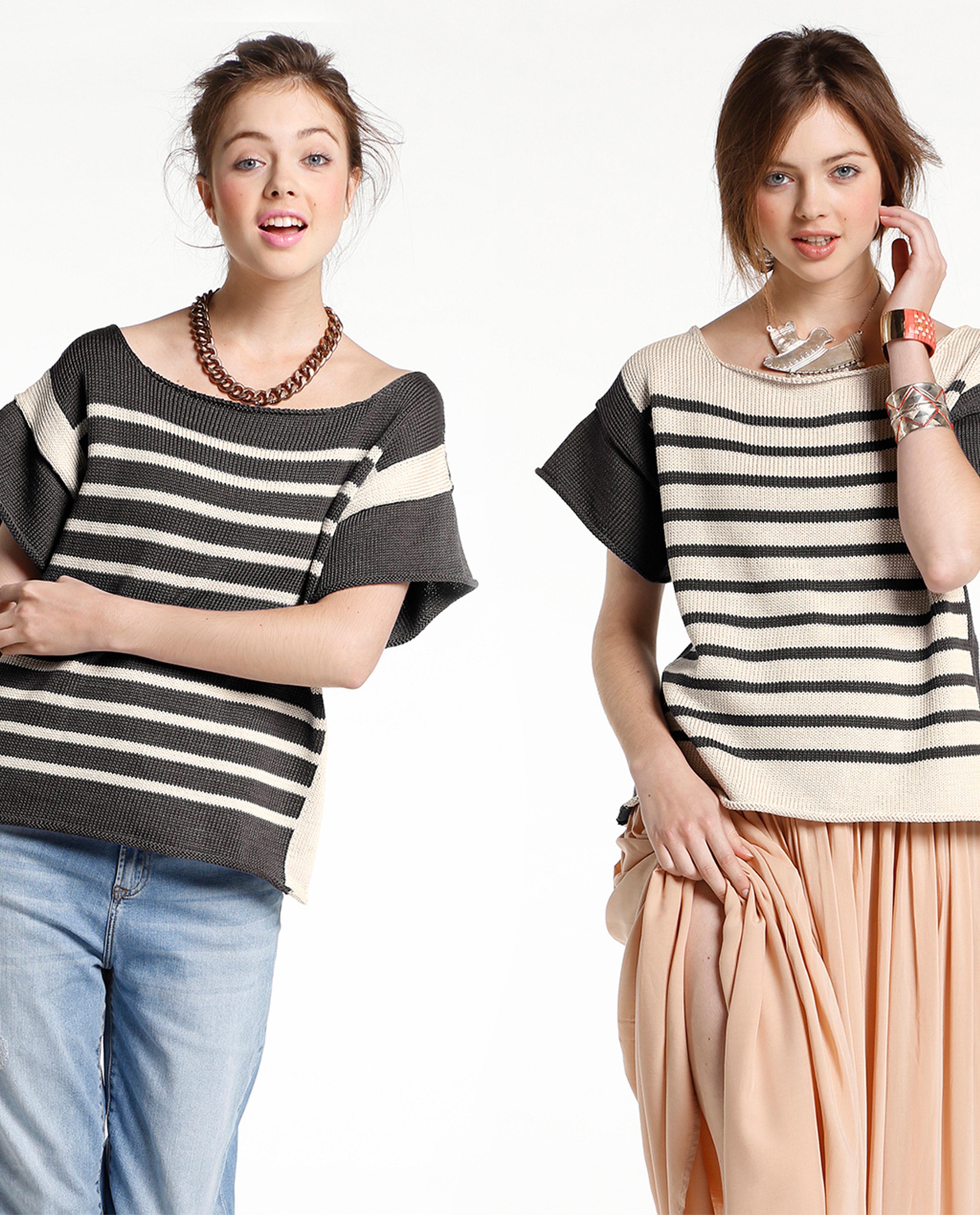 Modèle Marinière Femme P.coton 3 Gris