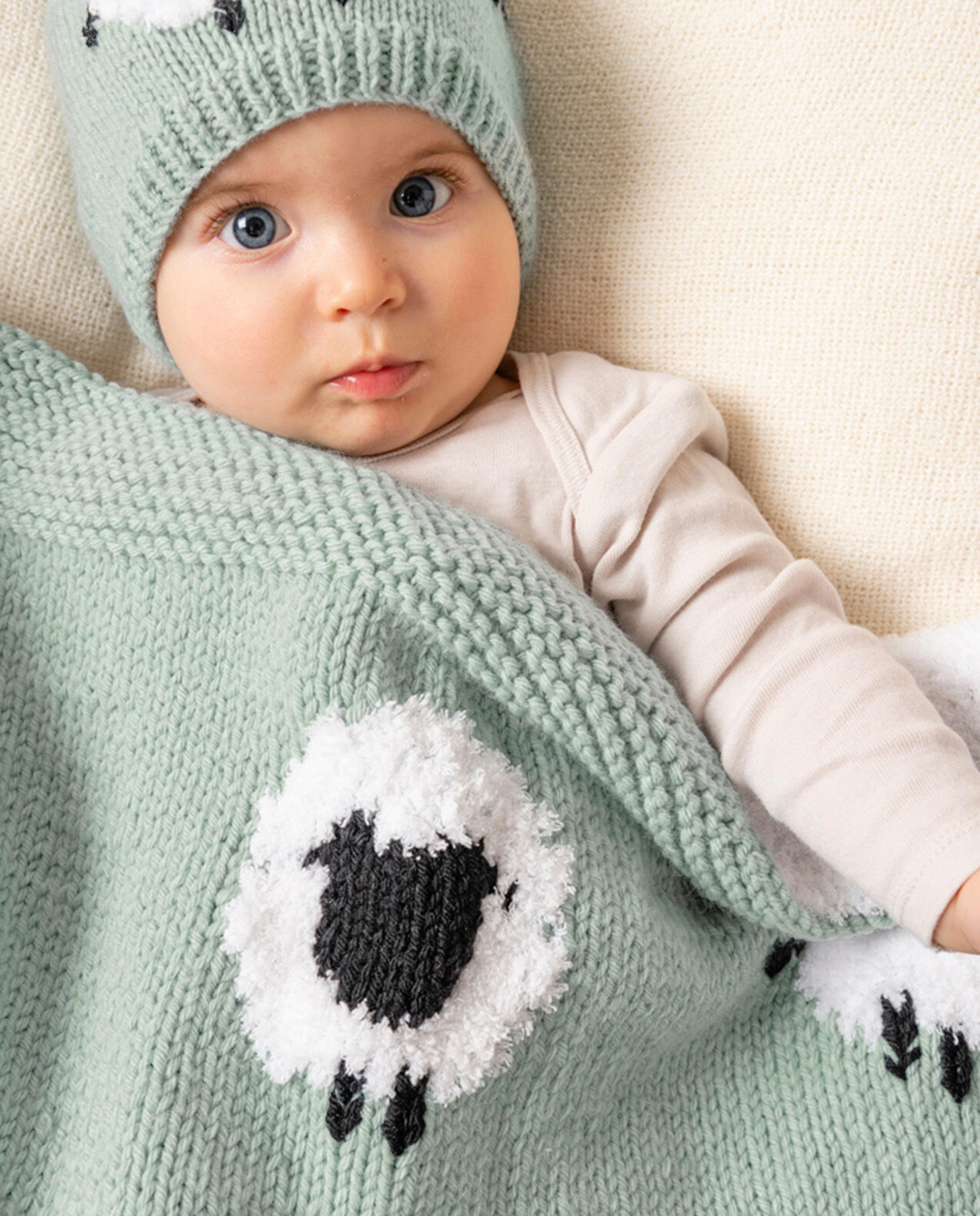 Leon the Sheep Blanket Pattern Opaline