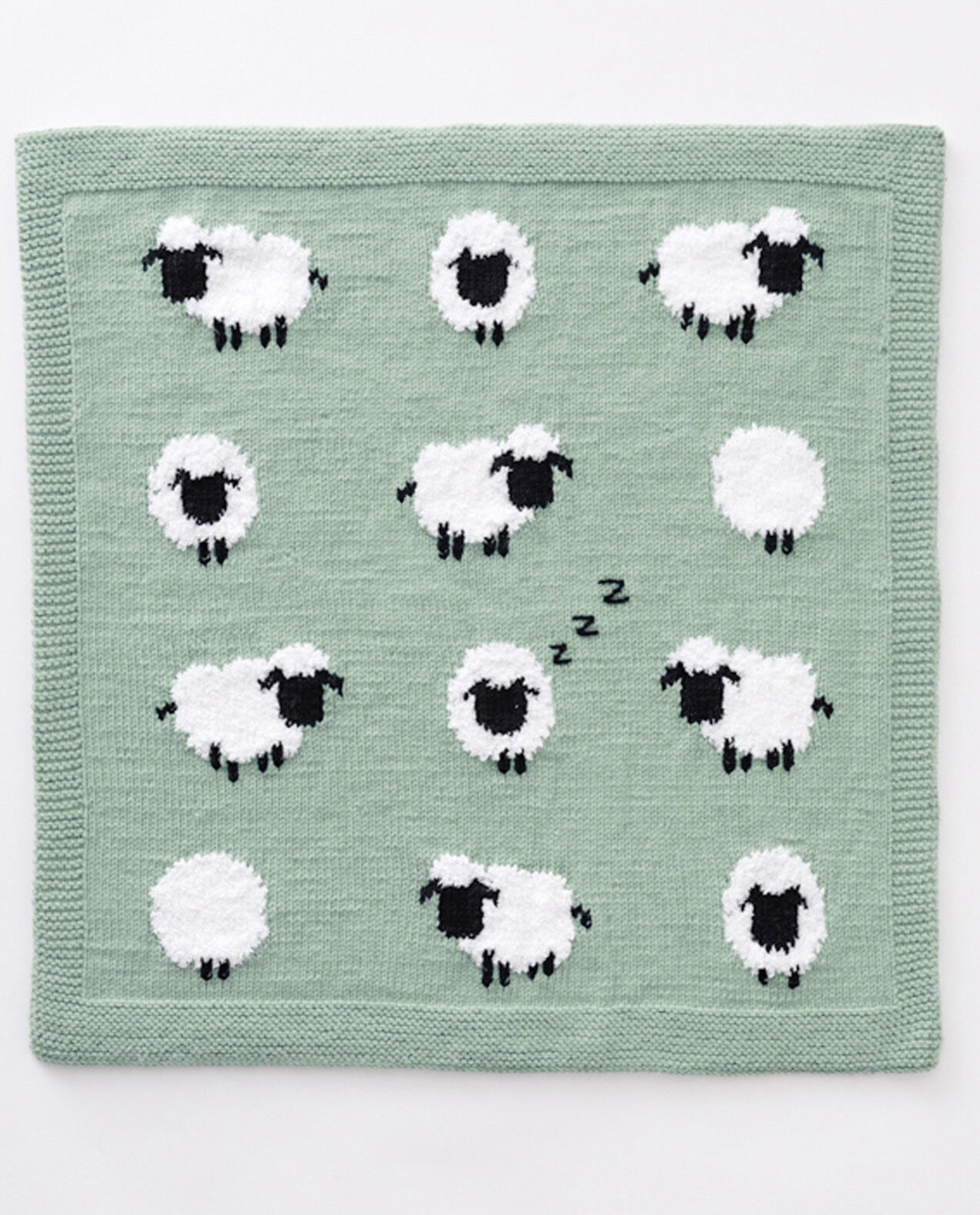 Leon the Sheep Blanket Pattern Opaline