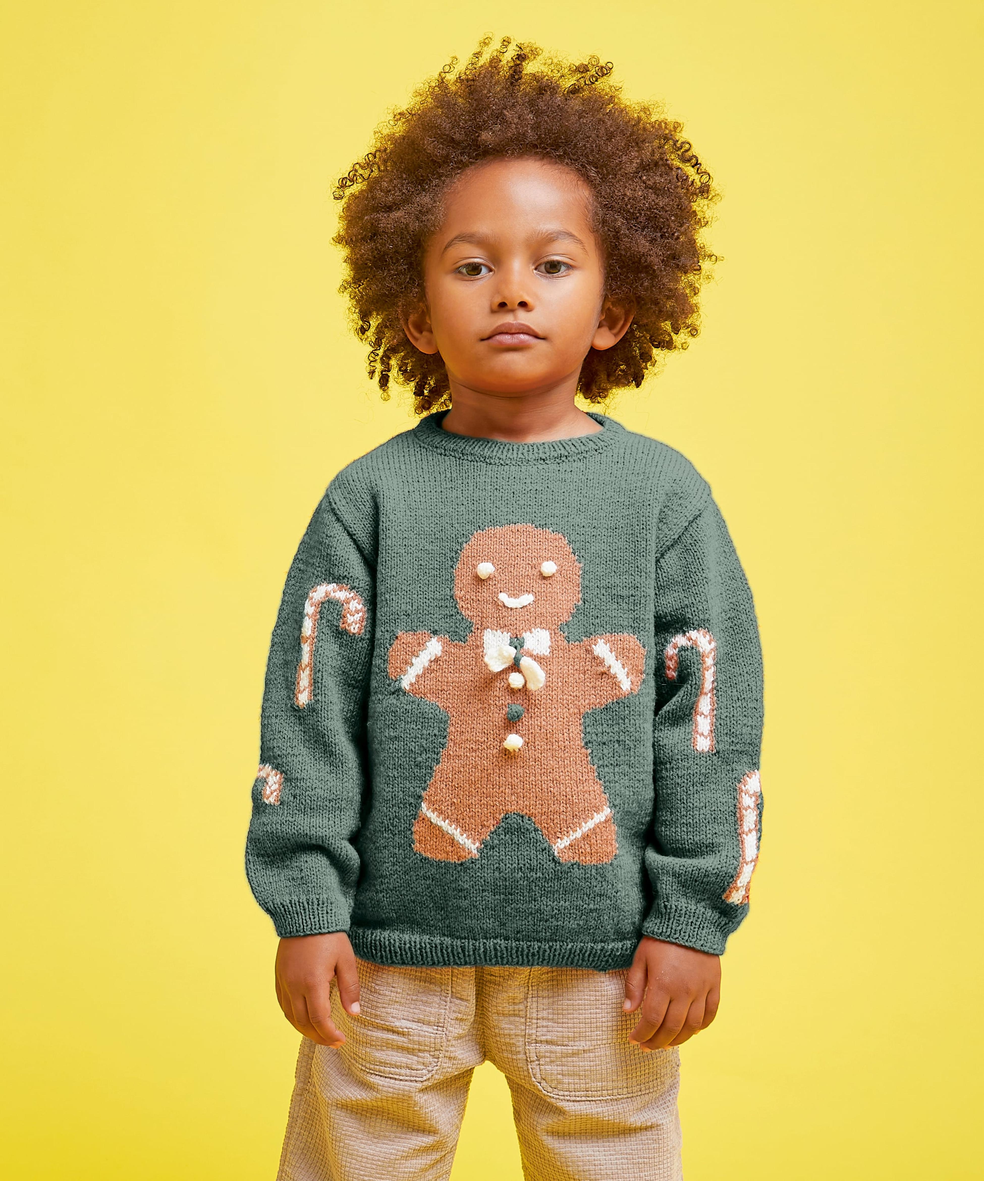 Modèle Enfant - Pull Gingerbread Feuille