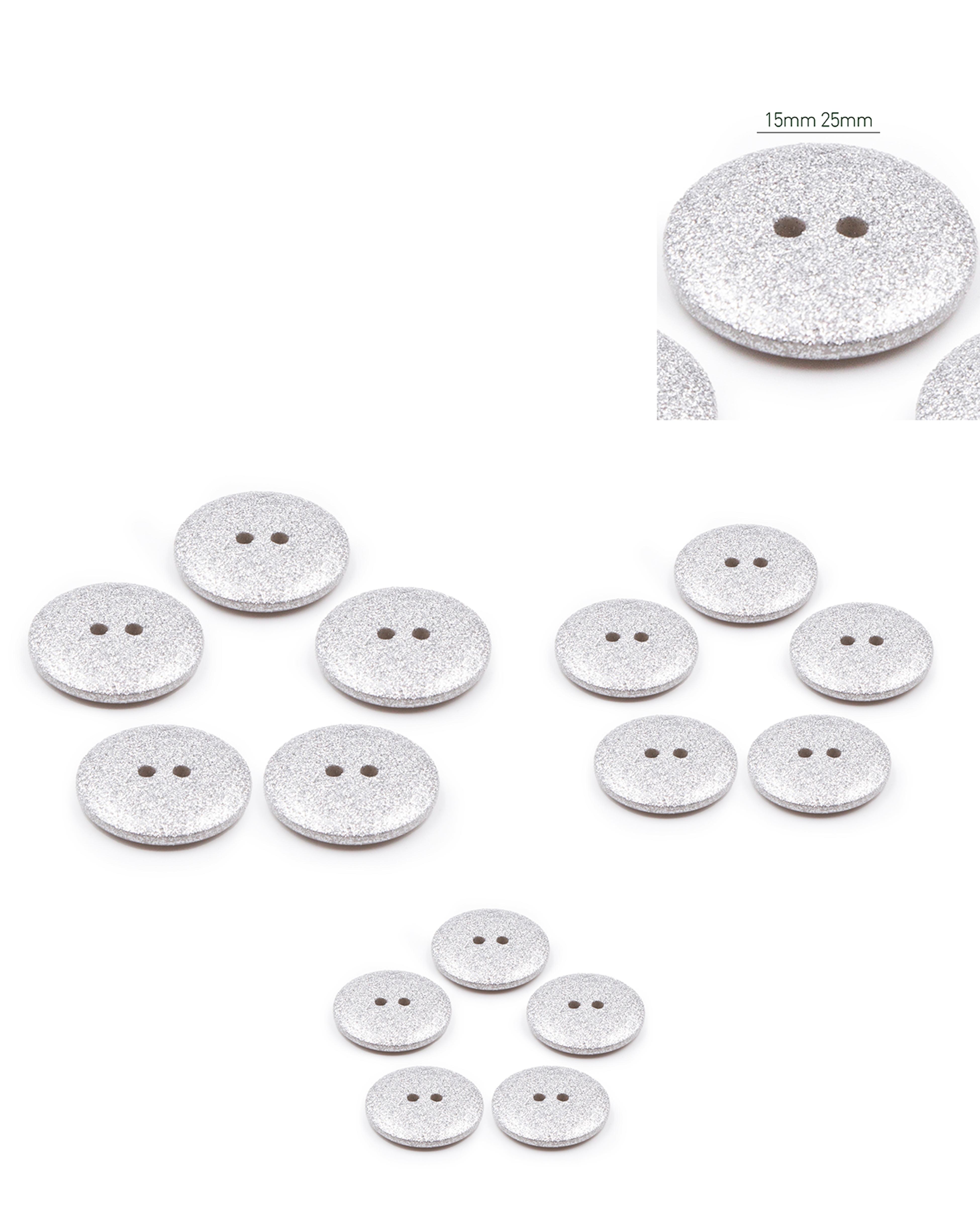 Set of 5 Colored Round Buttons