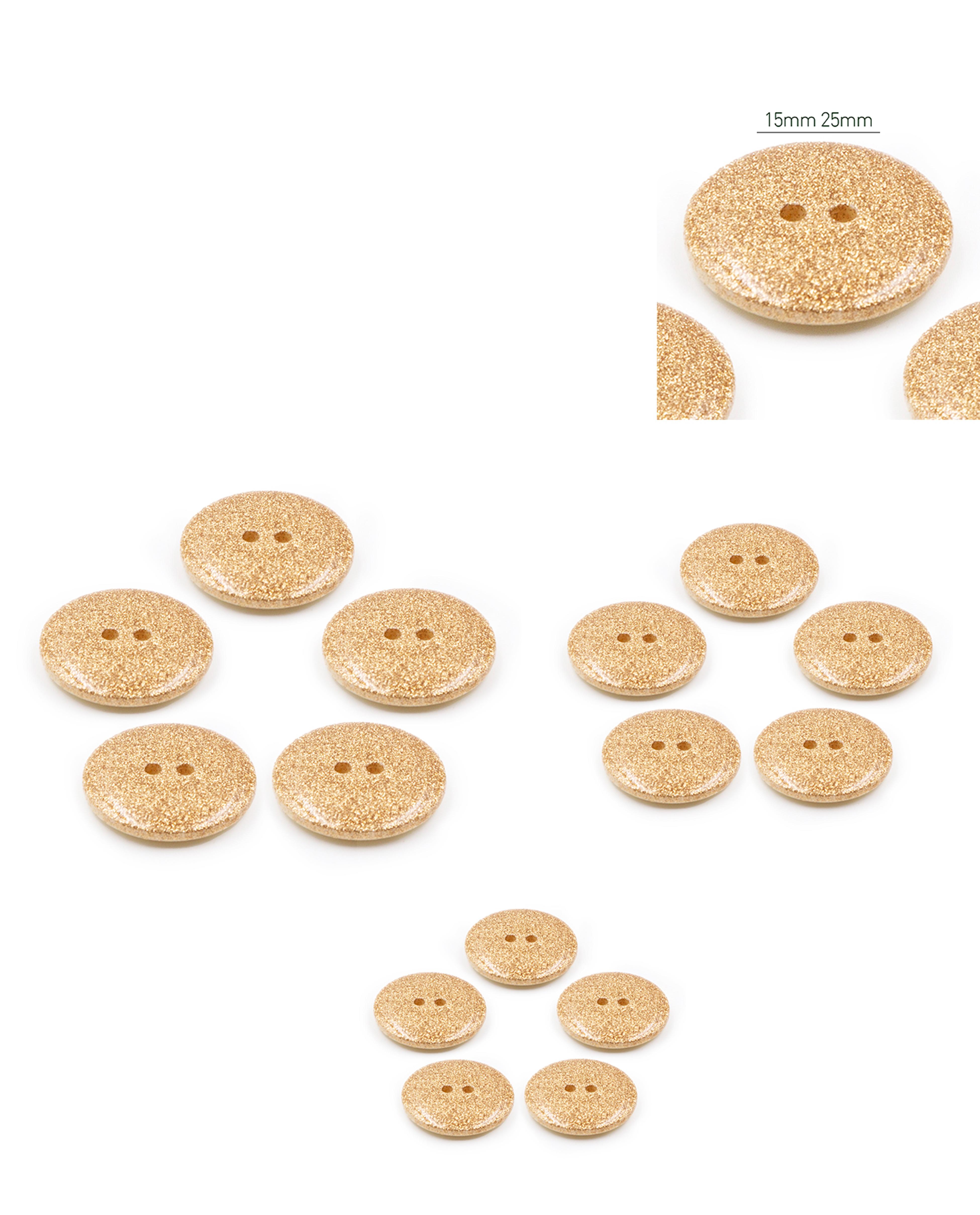 Set of 5 Colored Round Buttons