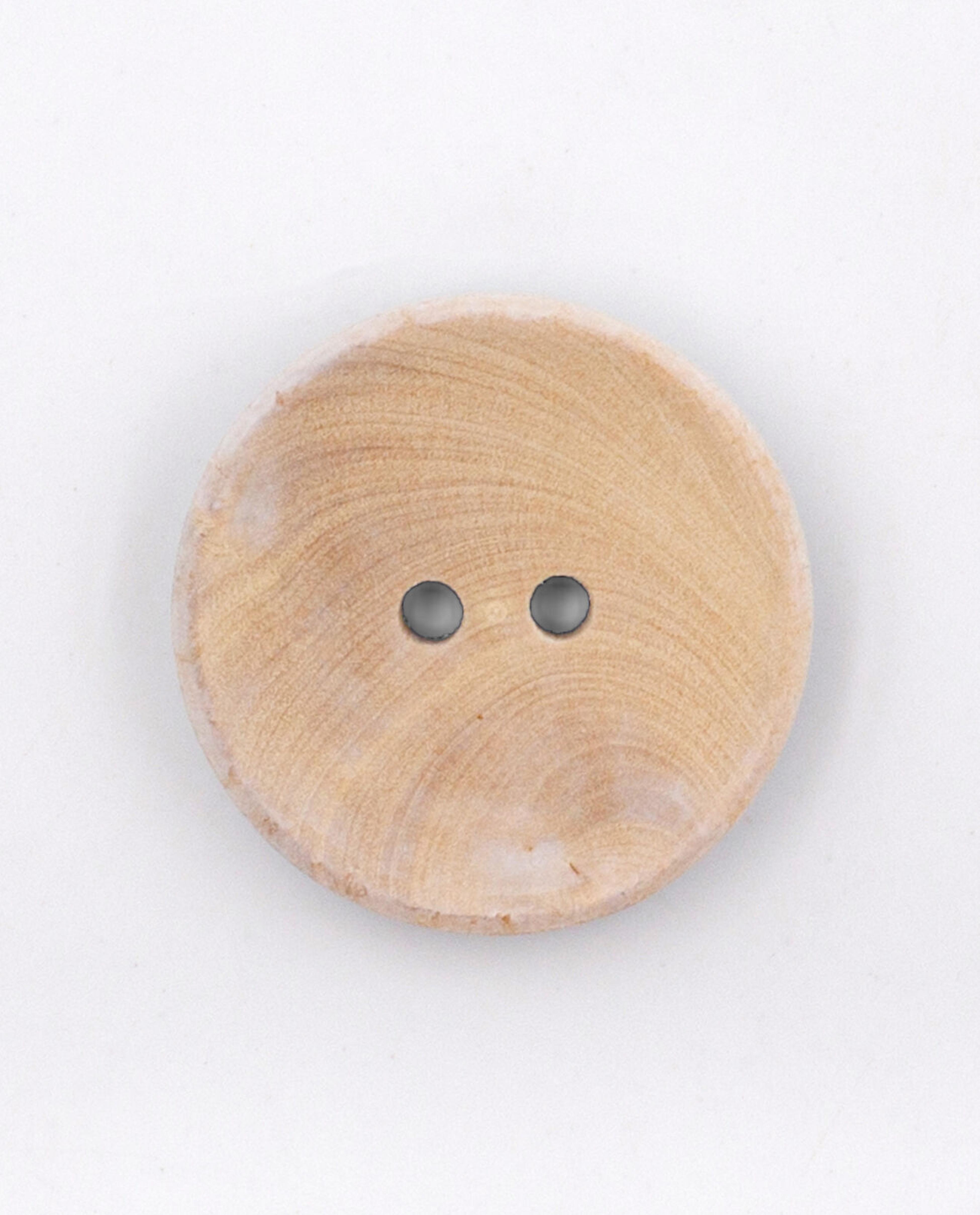 Lot De 5 Boutons Bois Blanchi