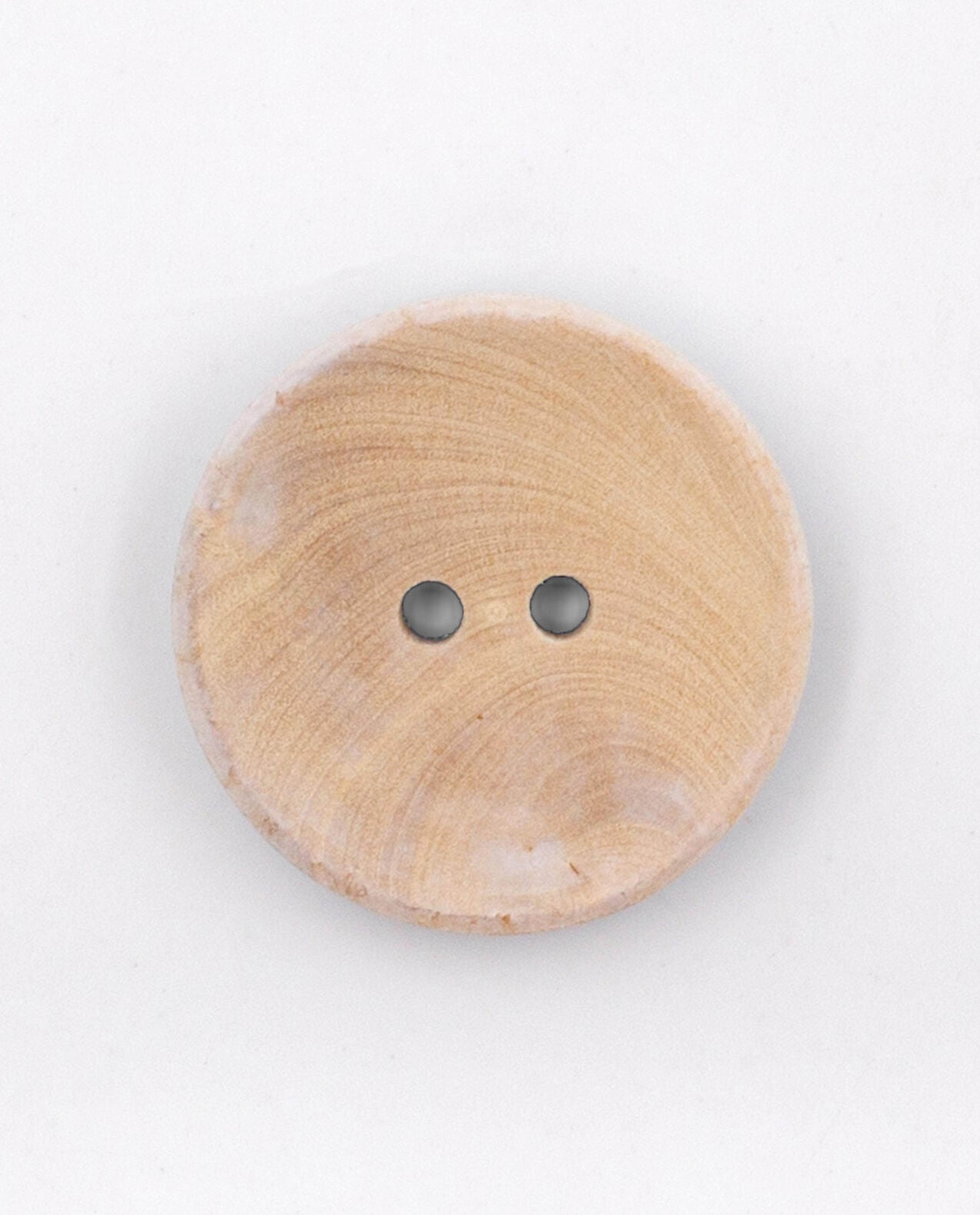Lot De 5 Boutons Bois Blanchi