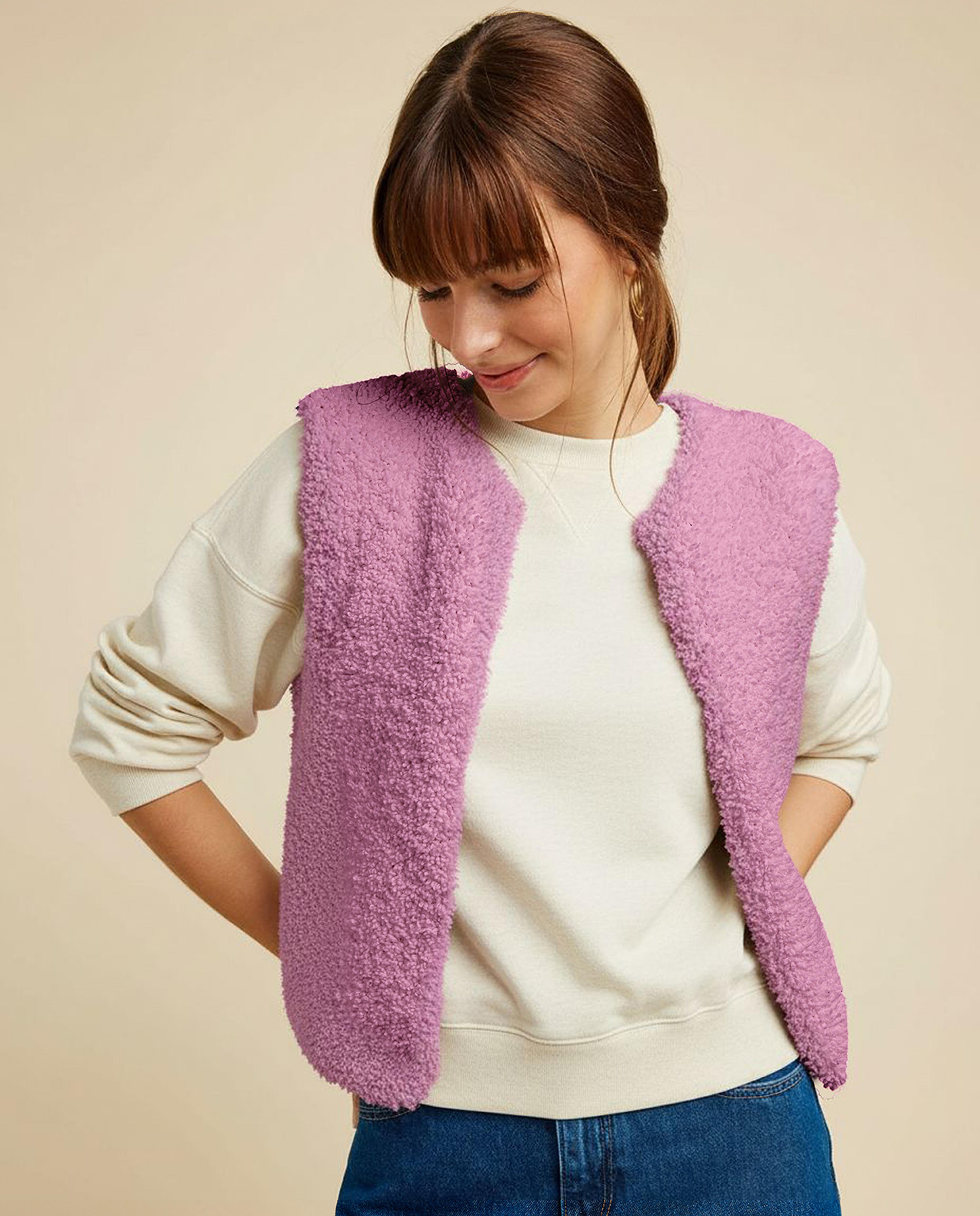 Sherpa Sleeveless Vest Model
