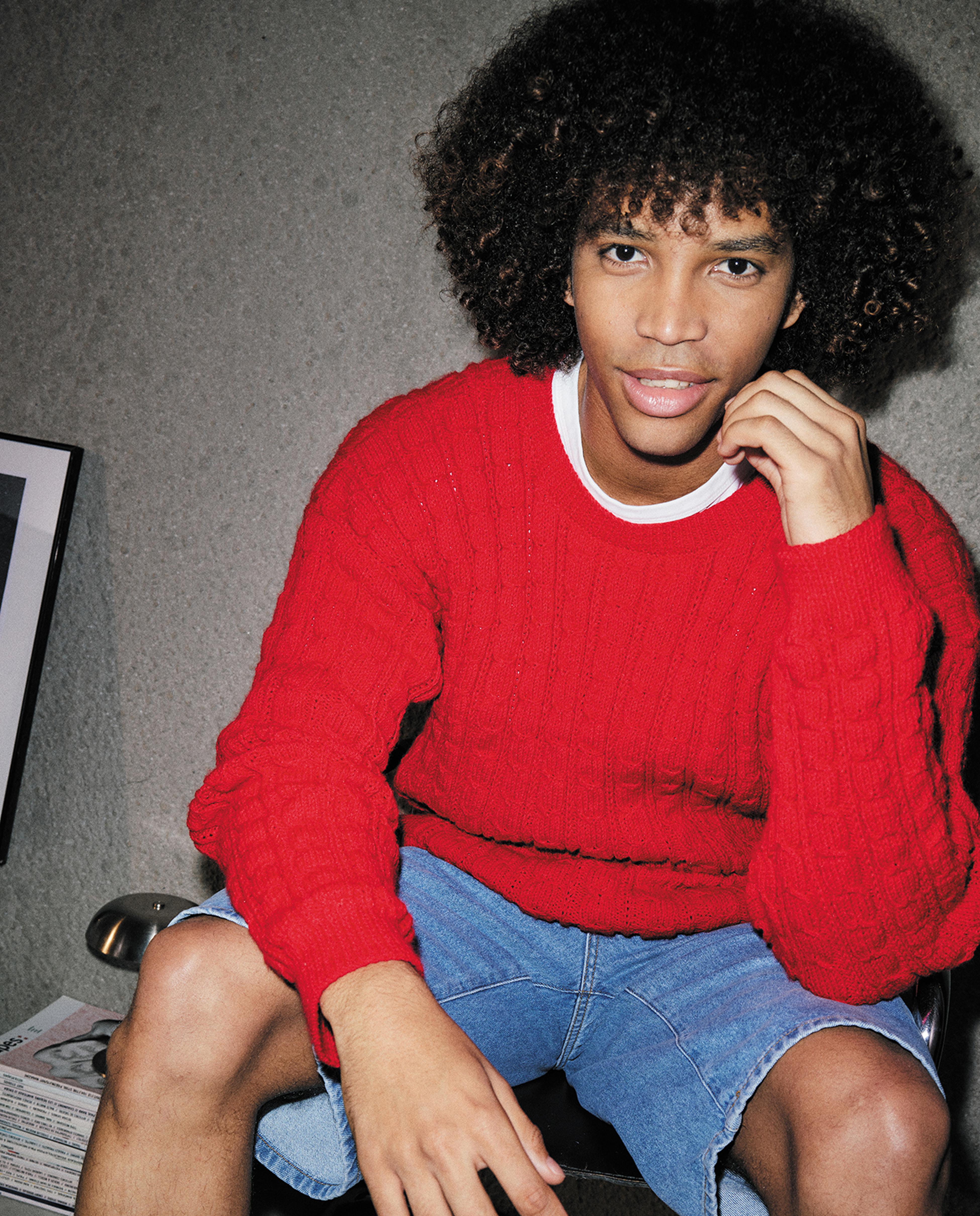 Men's Sweater Model Overjoyed