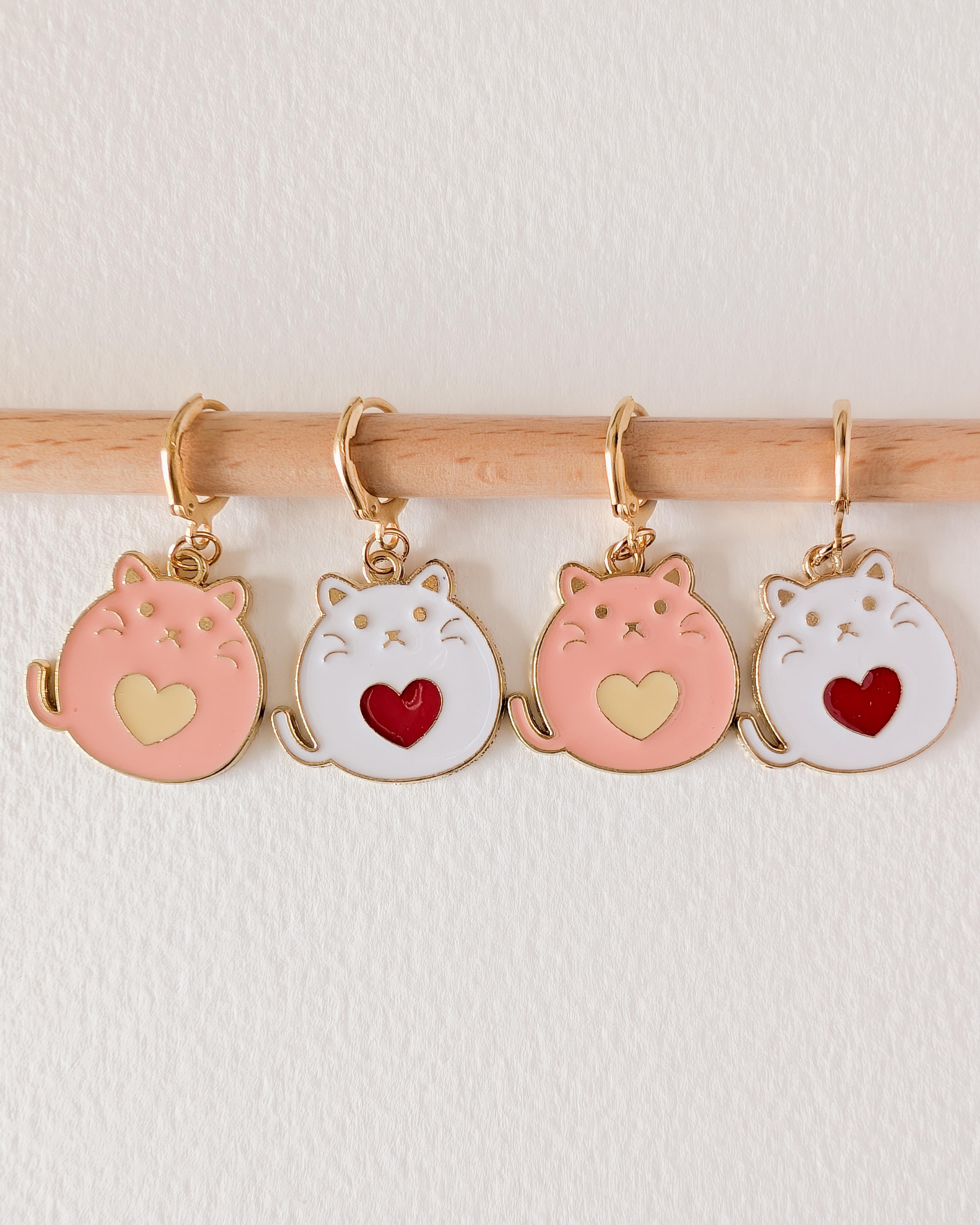 4 Verplaatsbare Ringen Katten Harten