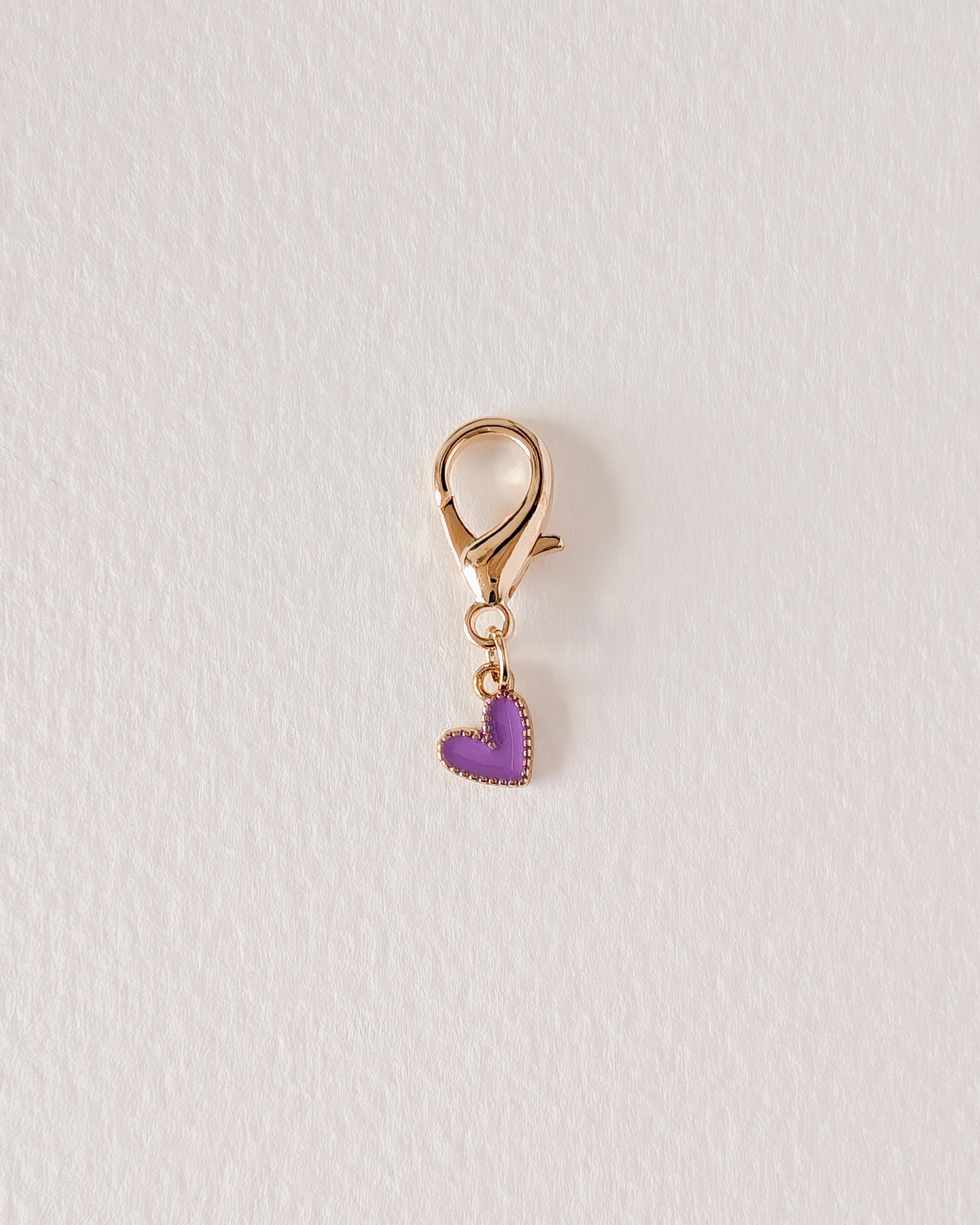 Compte-rangs Petits Coeurs Violet