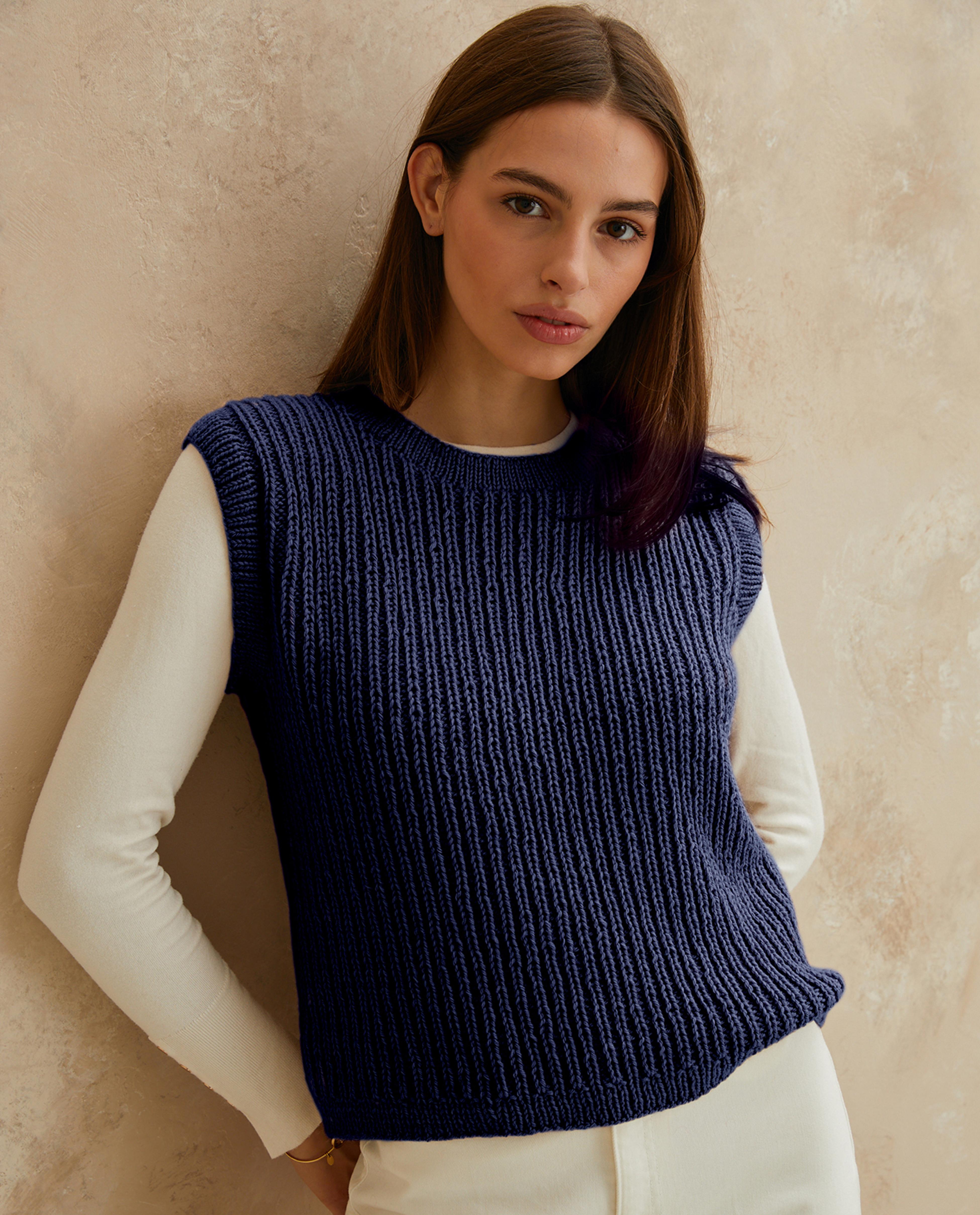 Vrouwelijke Mouwloze Pullover Model Thibault