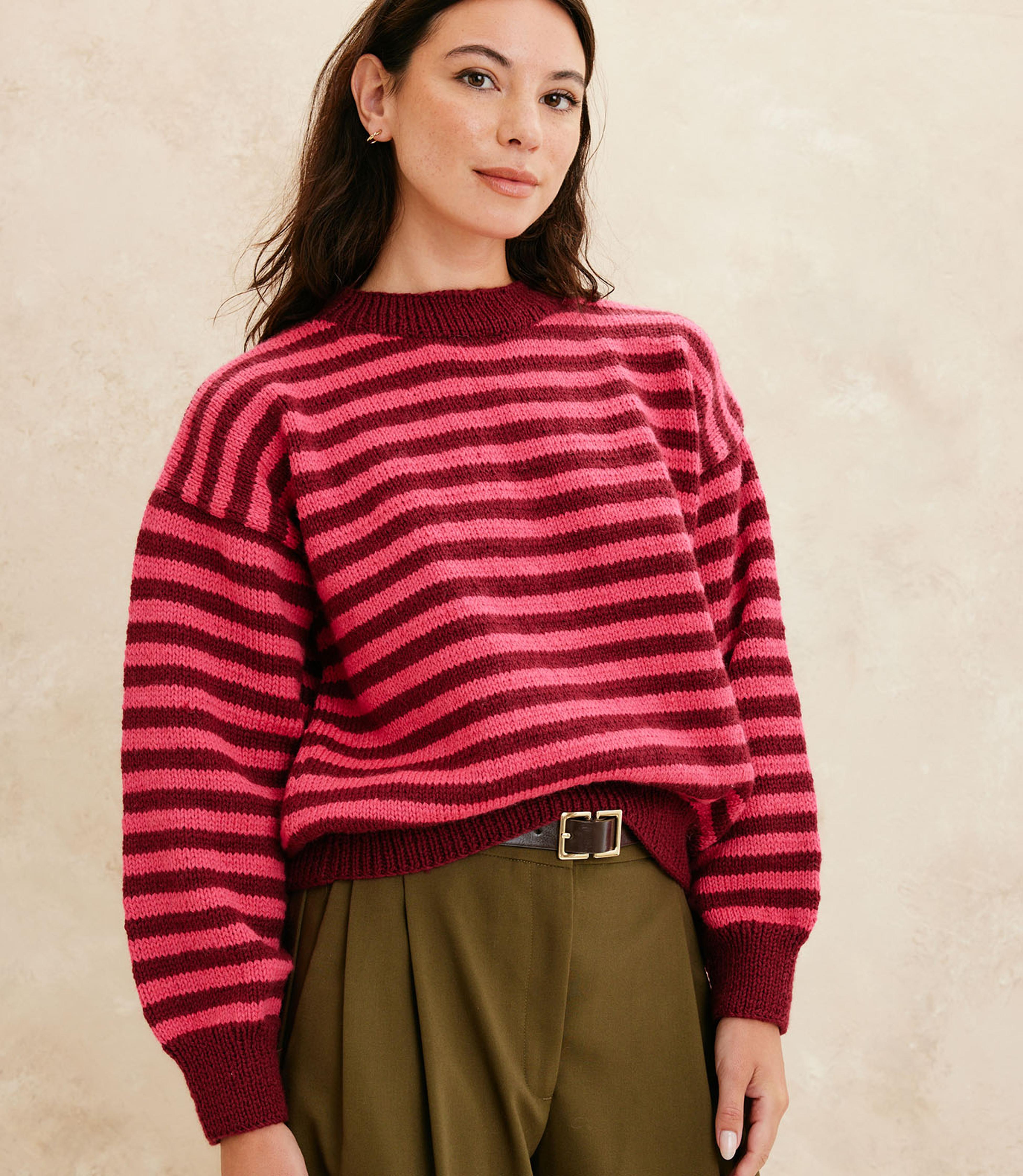 Modèle Pull Femme Ypolite Rayé