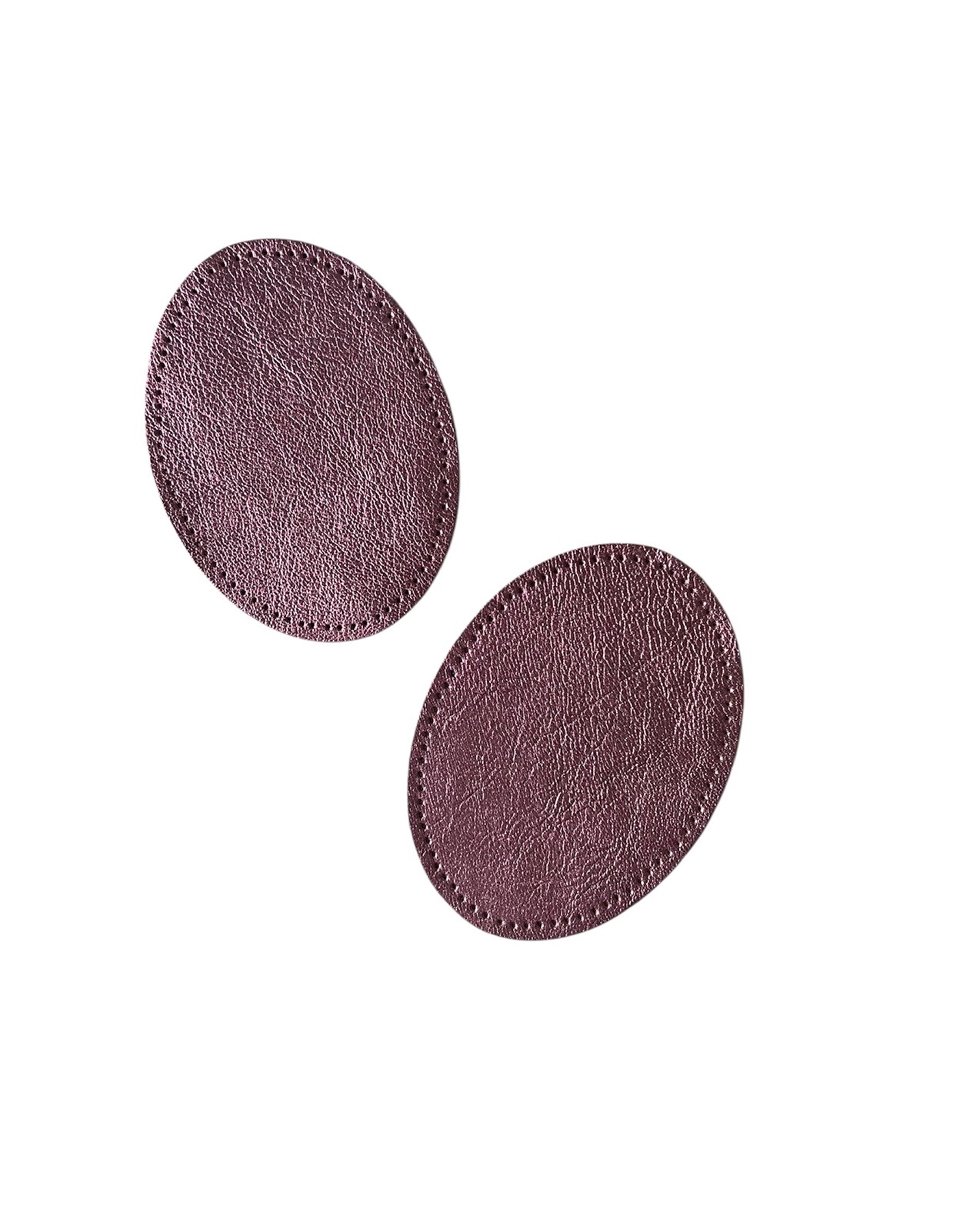 Shiny Leather Oval Elbow Patch