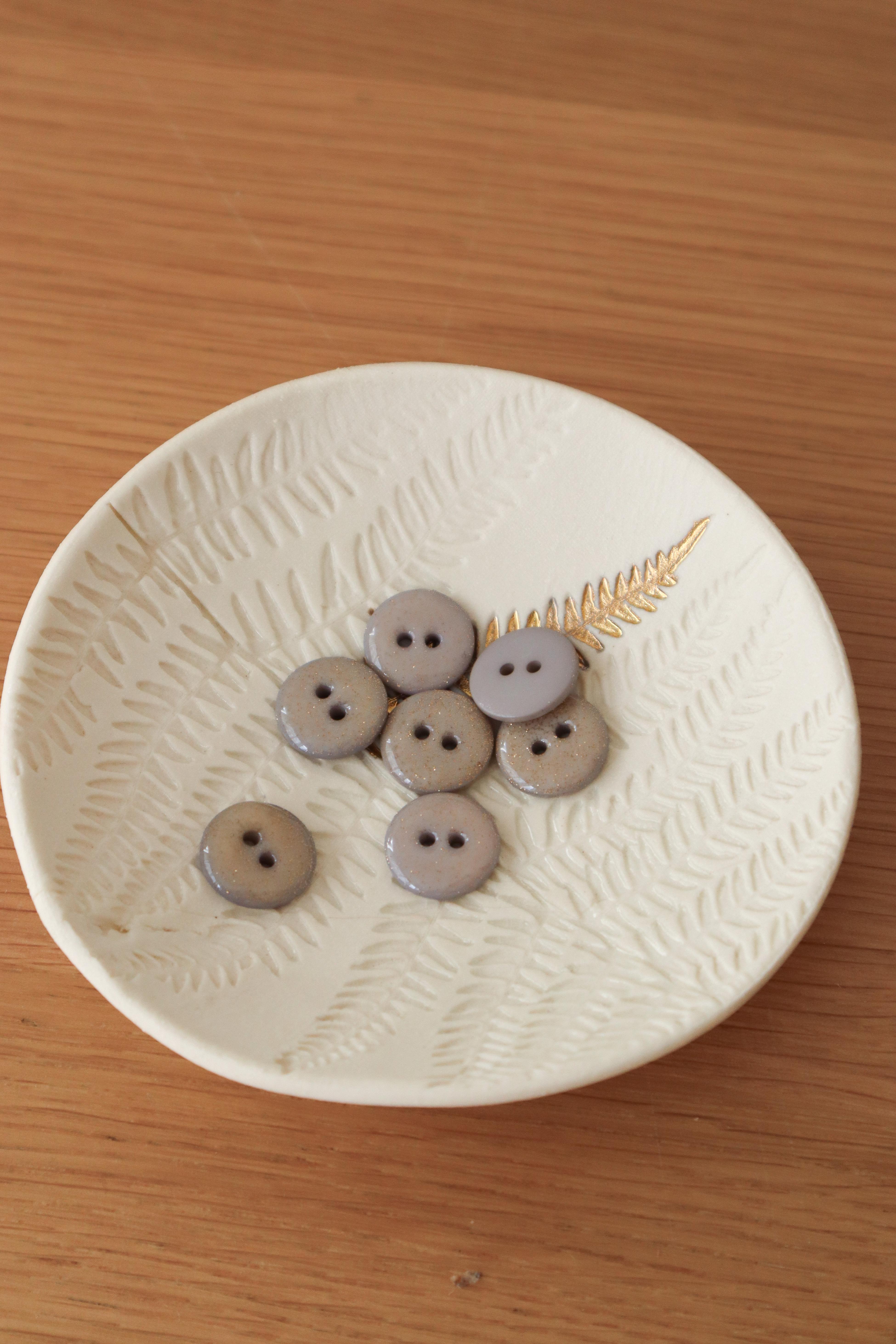 Set van 6 Glitterknopen 15mm