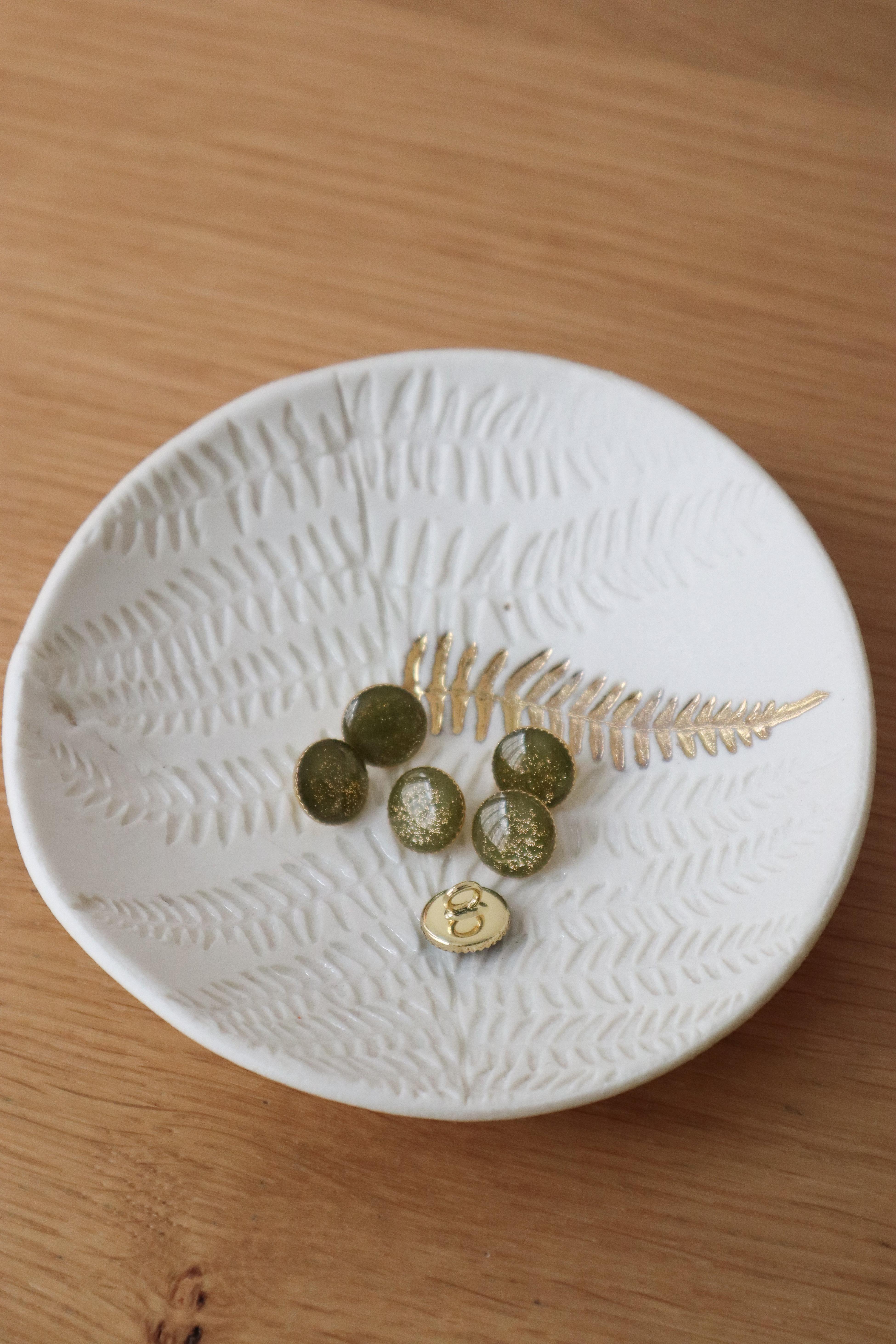 Lot 6 Boutons Bottine Paillette 11mm