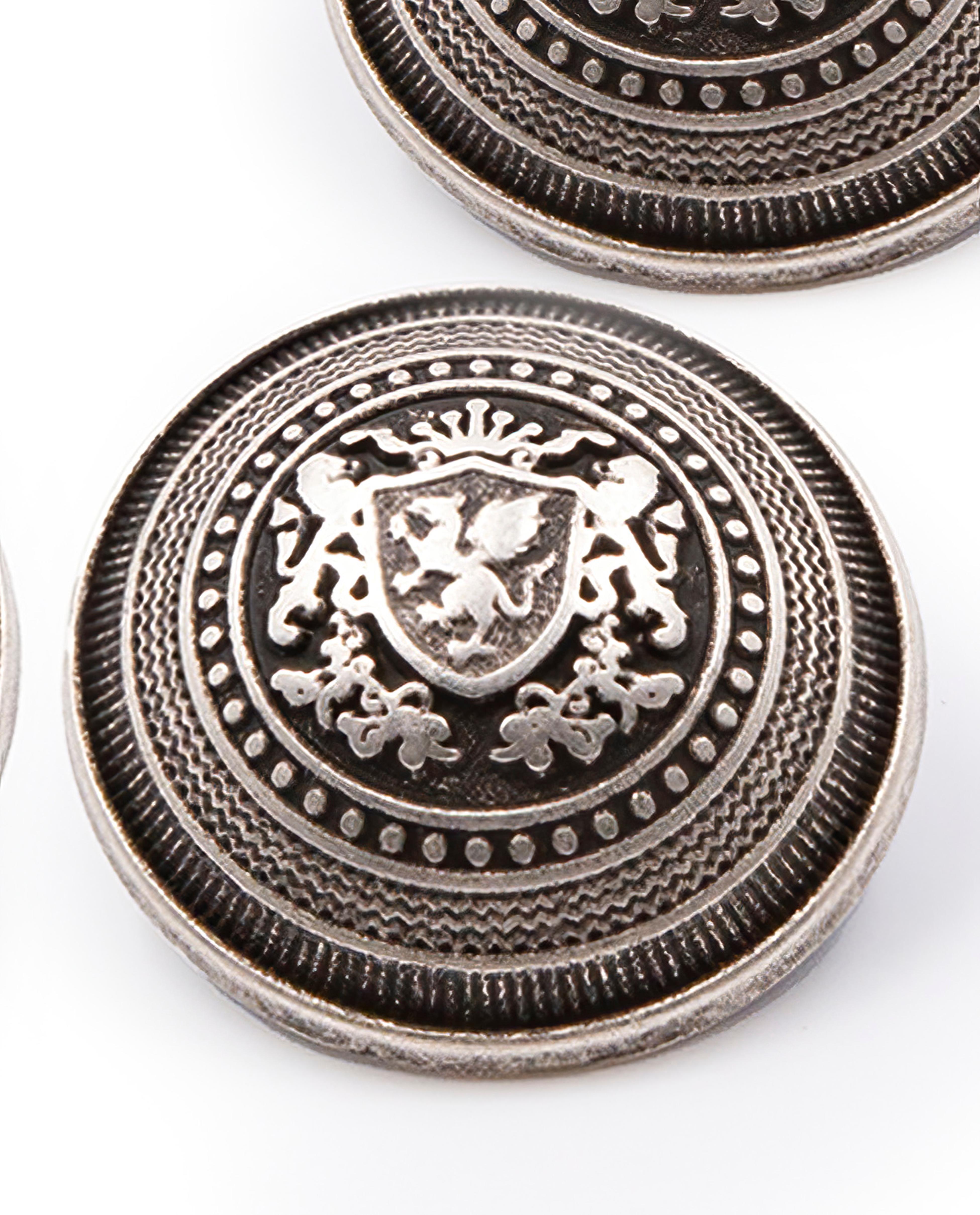 Lot De 5 Boutons Officier