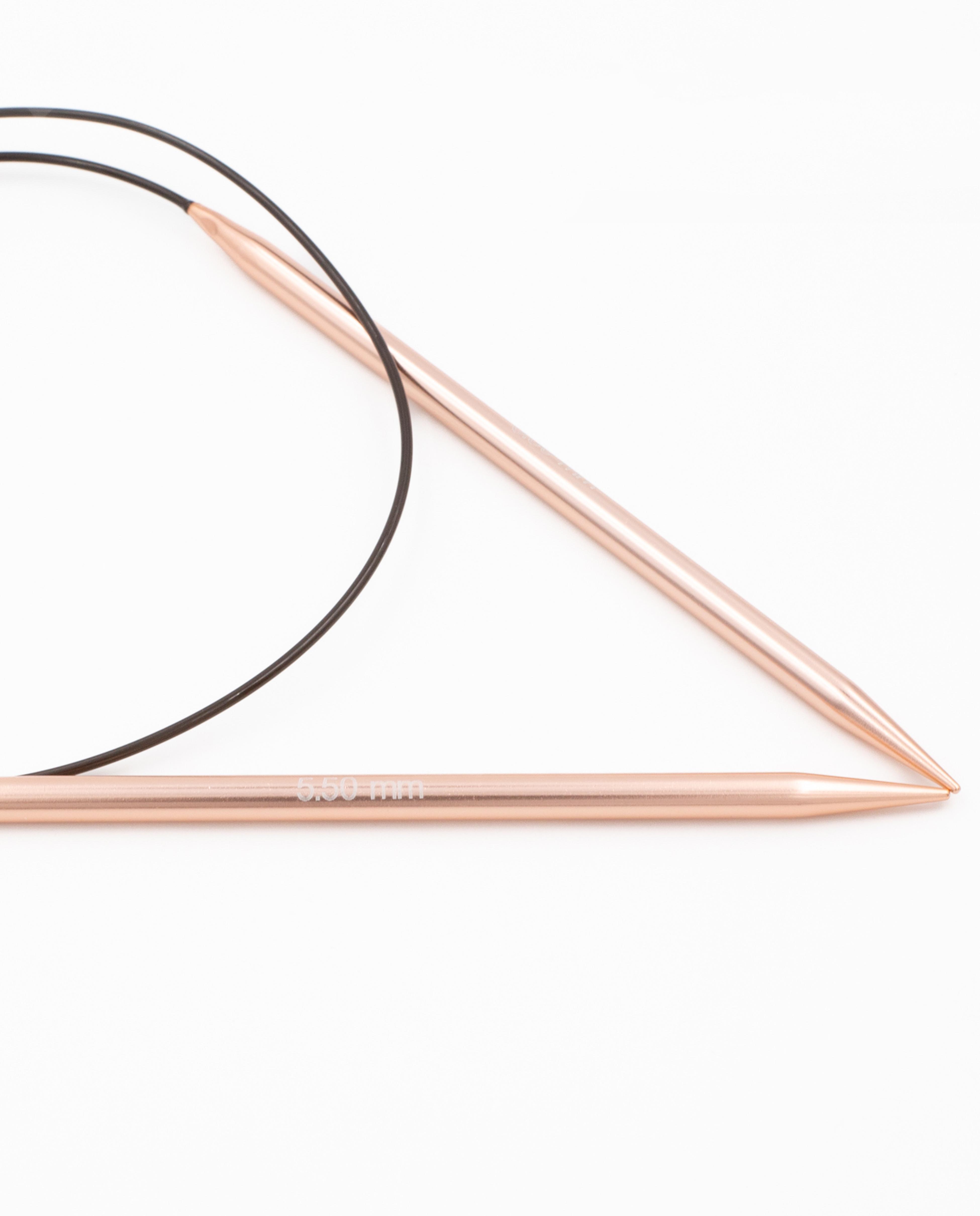 80 cm Rose Gold Circular Needles